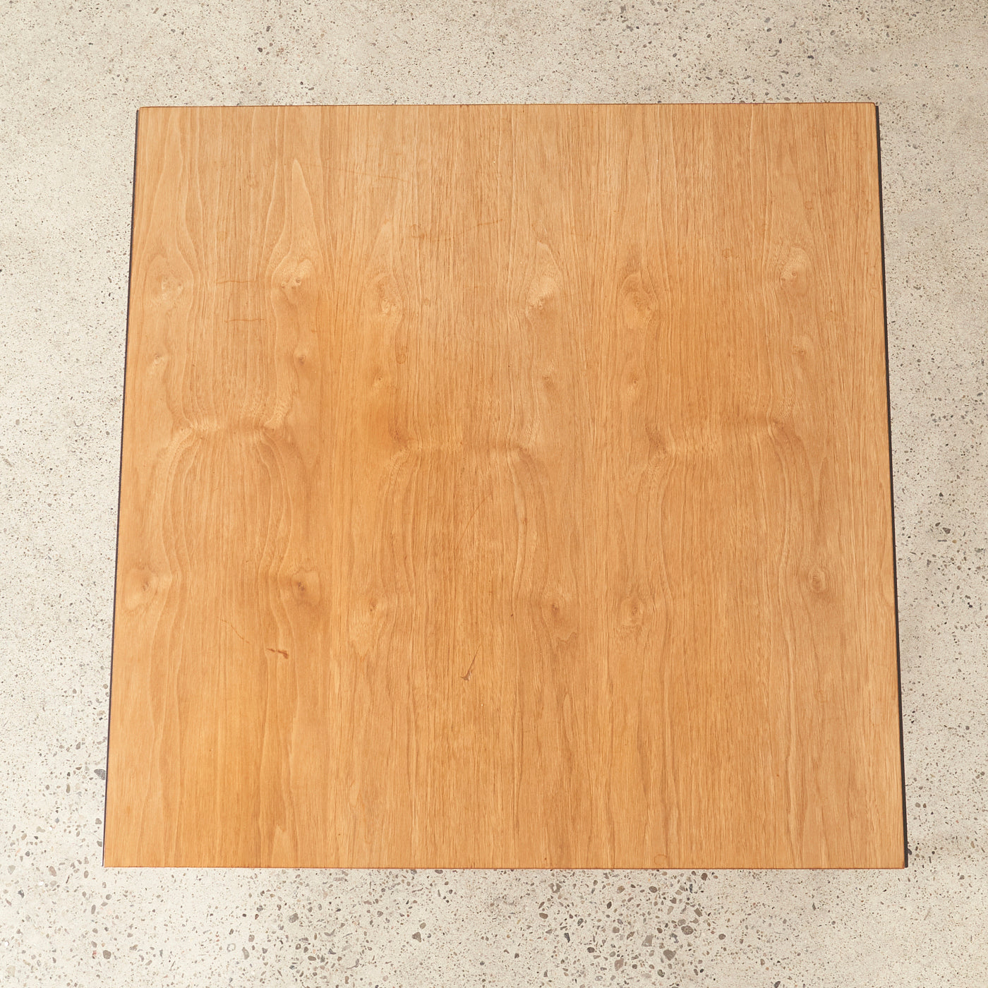 Walnut Side Table w/ Metal Base