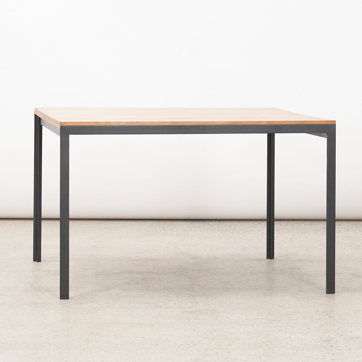 Walnut Side Table w/ Metal Base