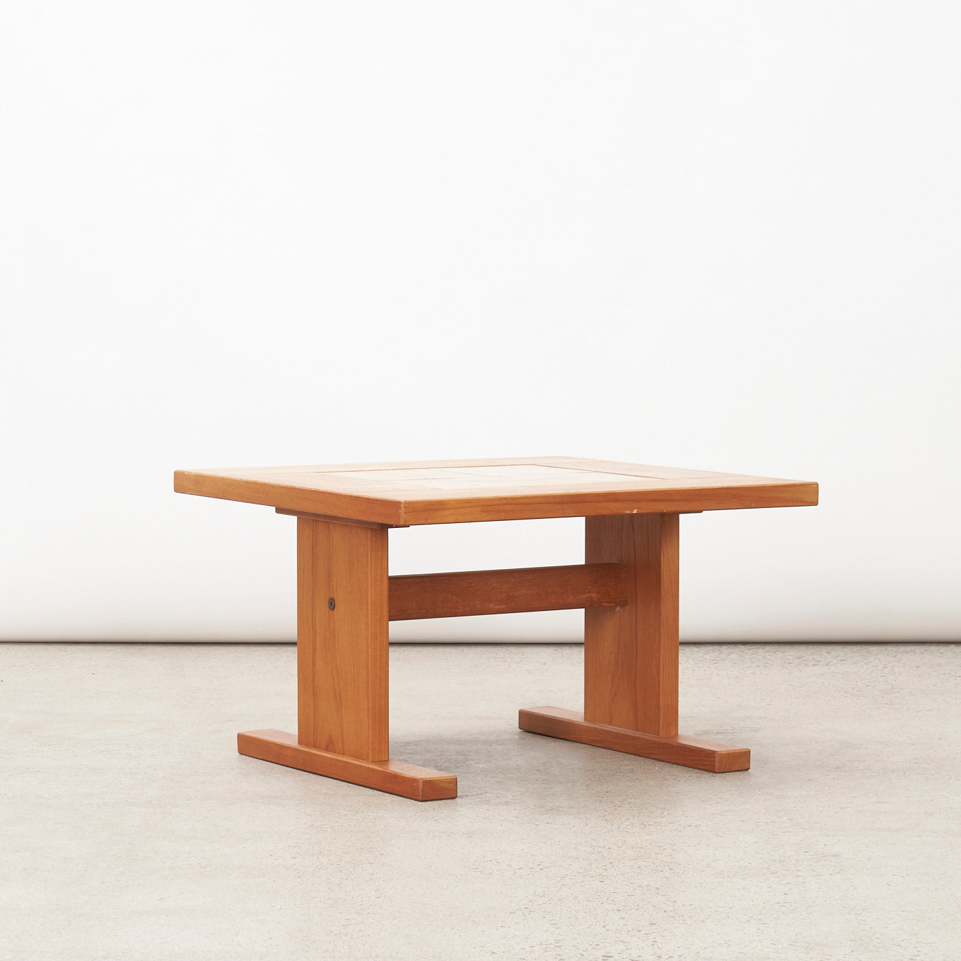 Teak Tile Top Side Table