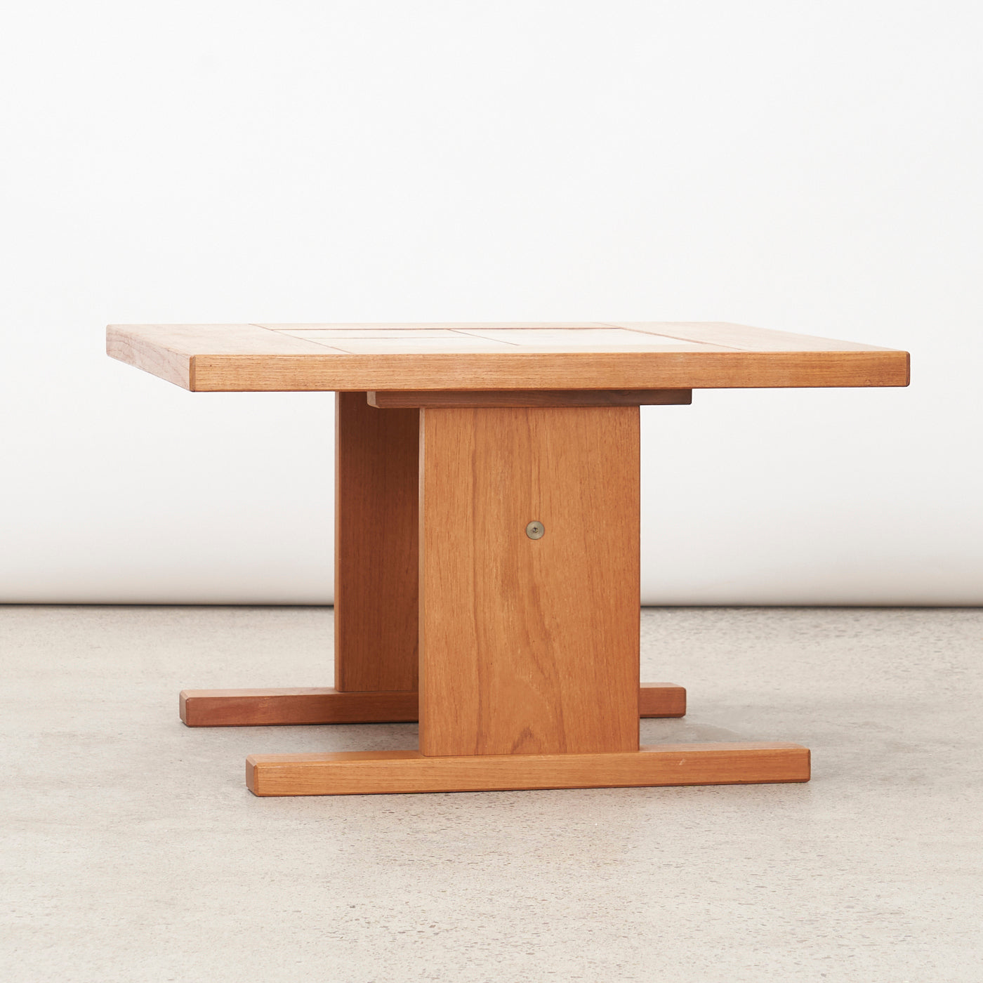 Teak Tile Top Side Table