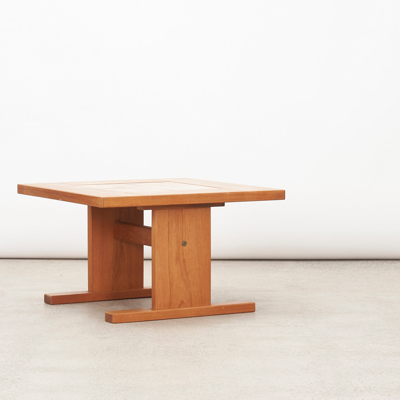 Teak Tile Top Side Table