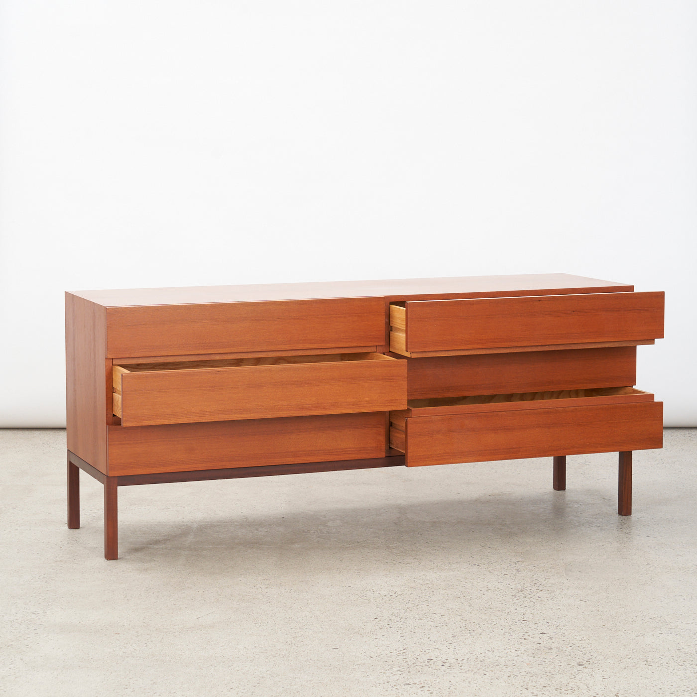 Teak 6 Drawer Dresser by REFF