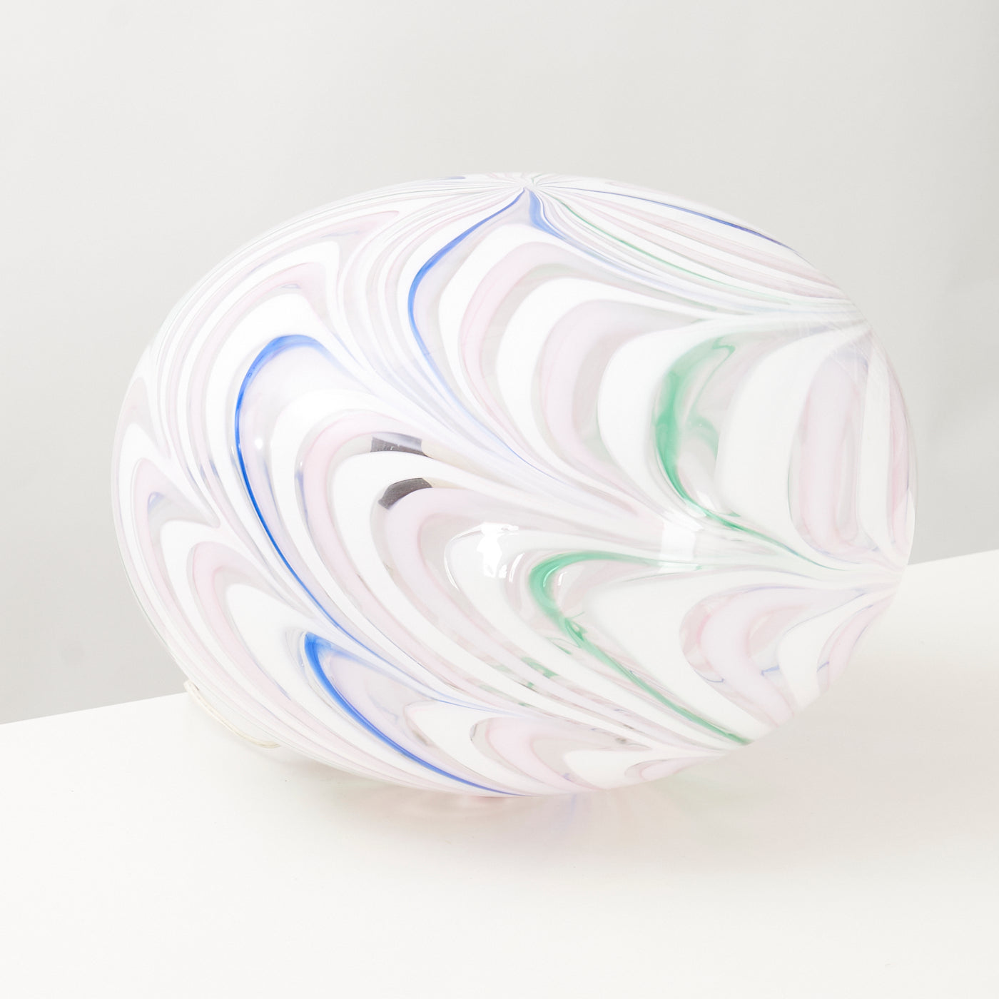 Large Murano Glass Swirl Table Lamp, Italy