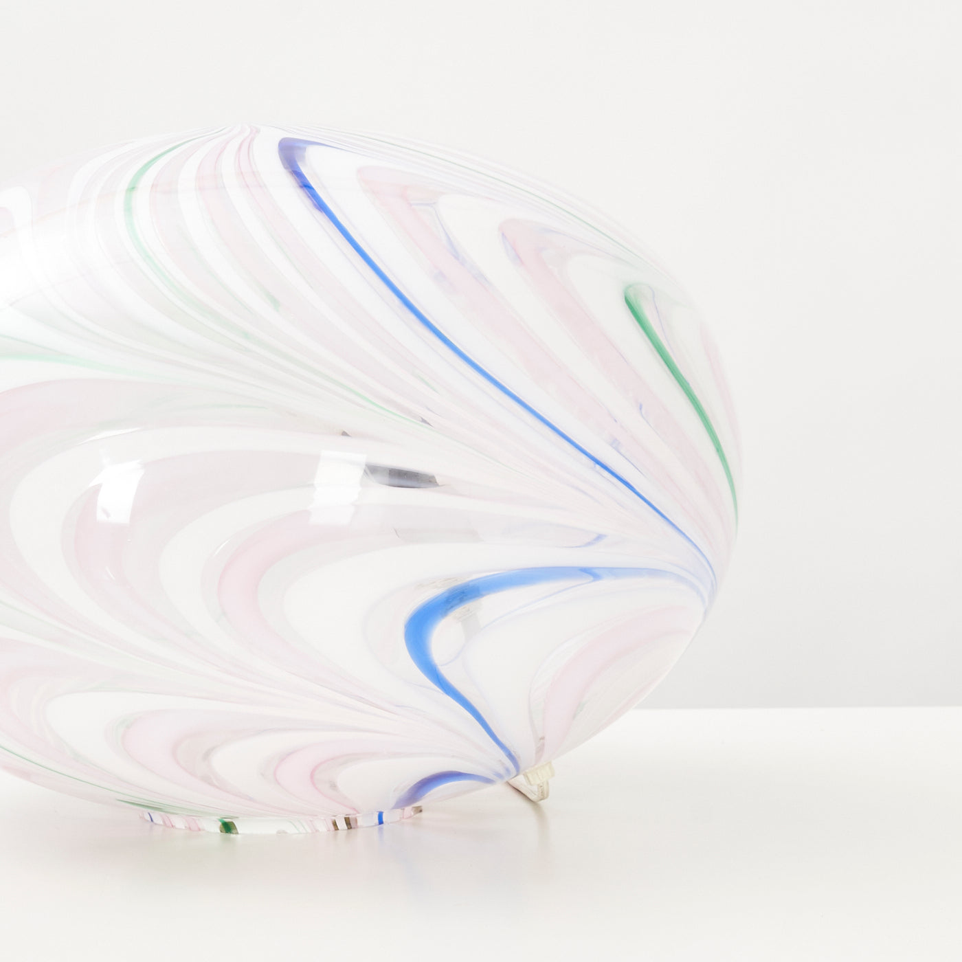 Large Murano Glass Swirl Table Lamp, Italy