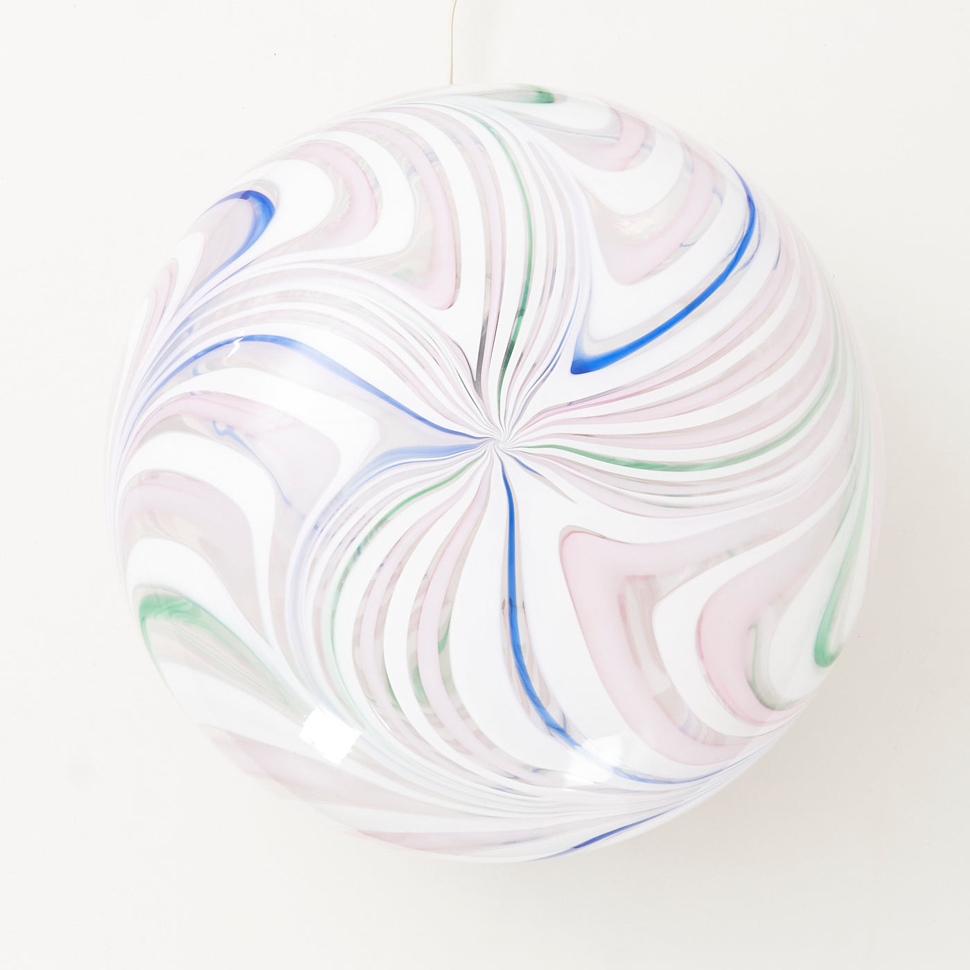 Large Murano Glass Swirl Table Lamp, Italy