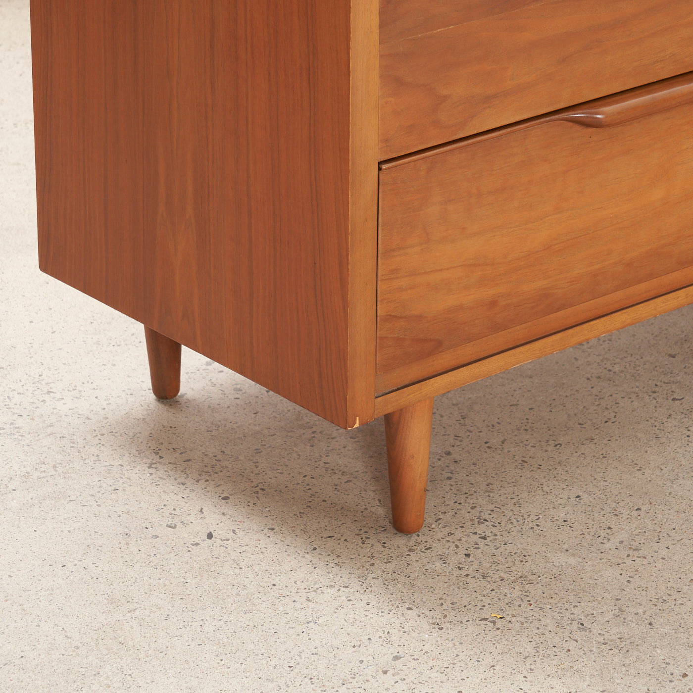 Walnut 6-Drawer Dresser w/ Cabinet
