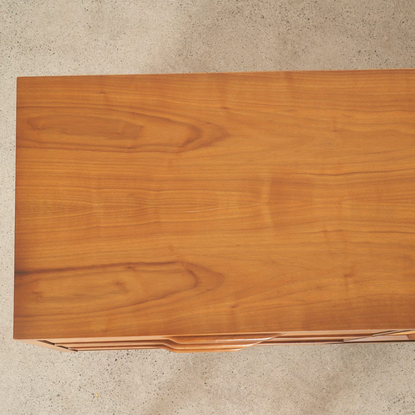 Walnut 6-Drawer Dresser w/ Cabinet