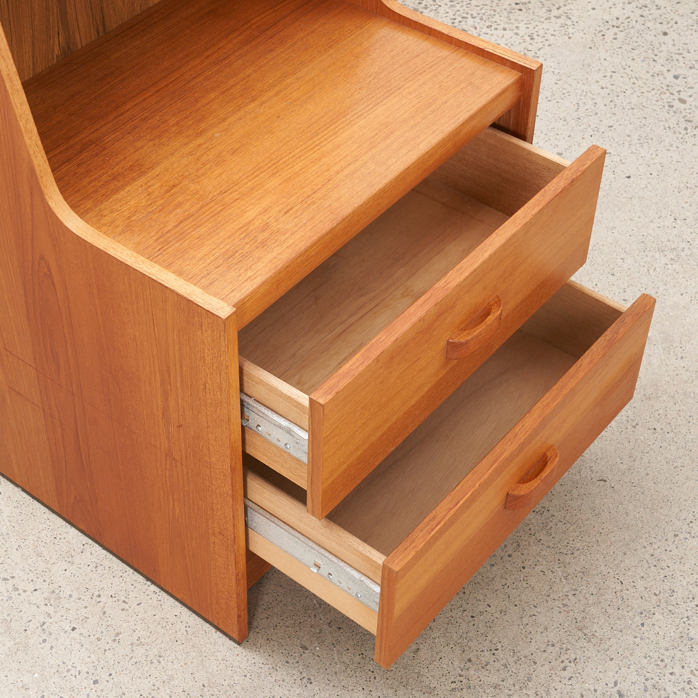 Teak Nightstand w/ Light