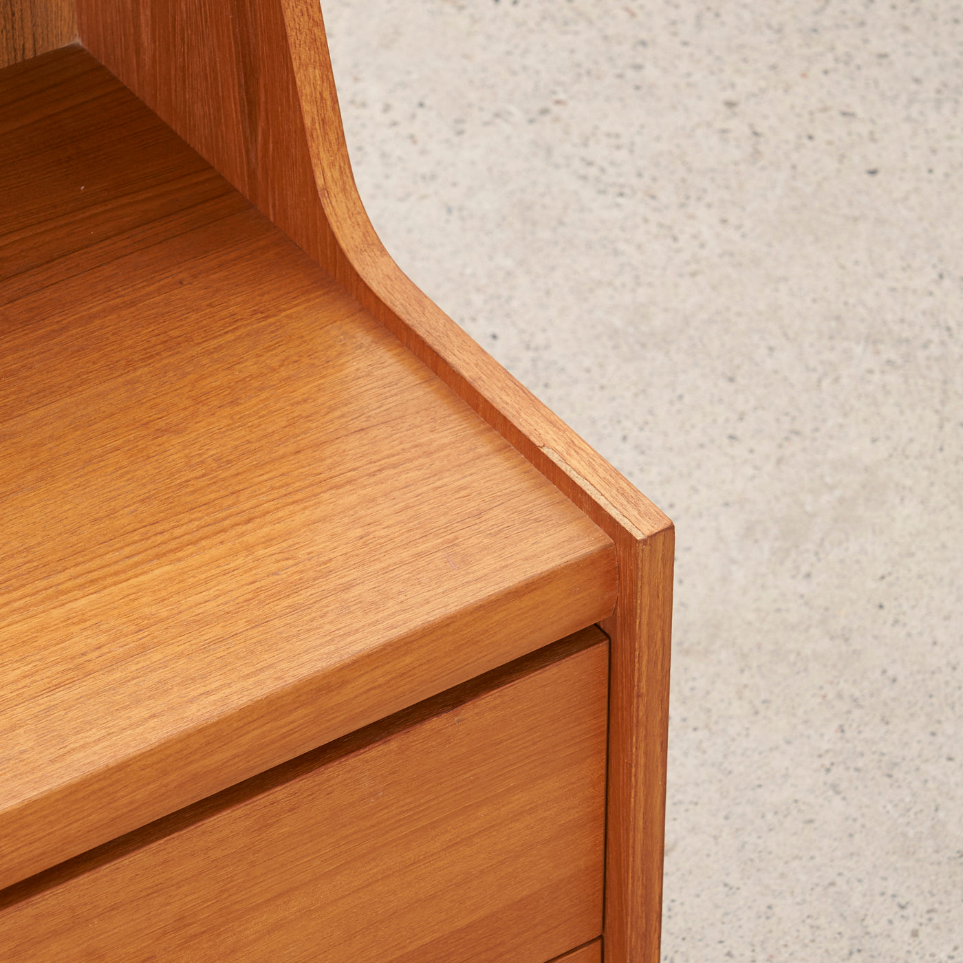 Teak Nightstand w/ Light