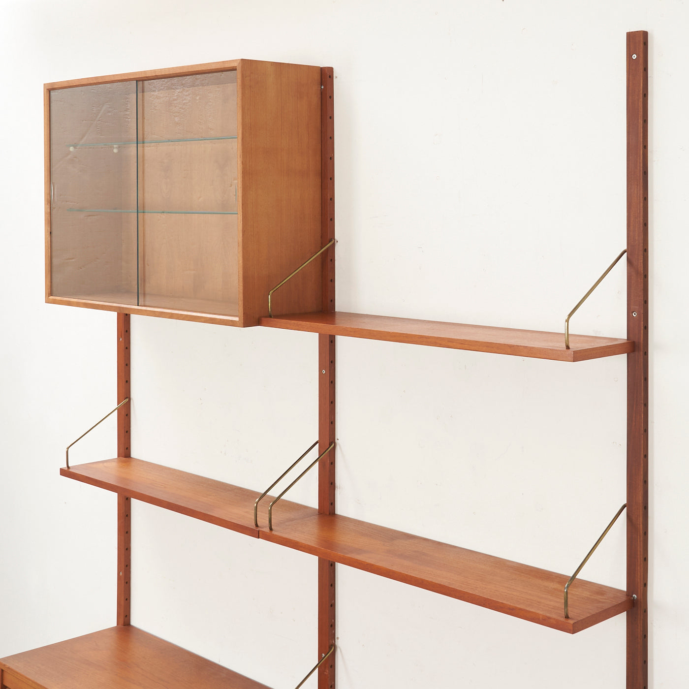 Modular Teak Wall Unit by Poul Cadovius