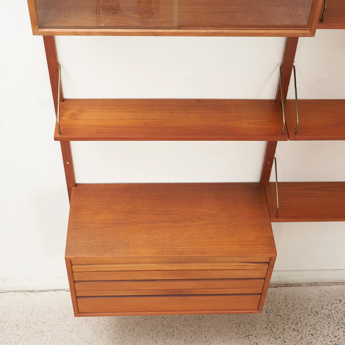 Modular Teak Wall Unit by Poul Cadovius