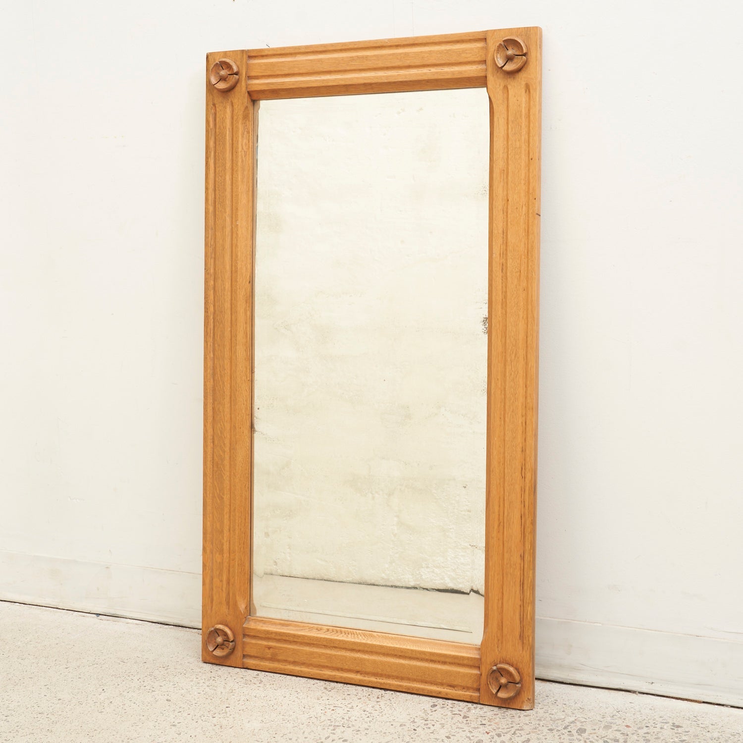Tall Oak Mirror w/ Corner Decals