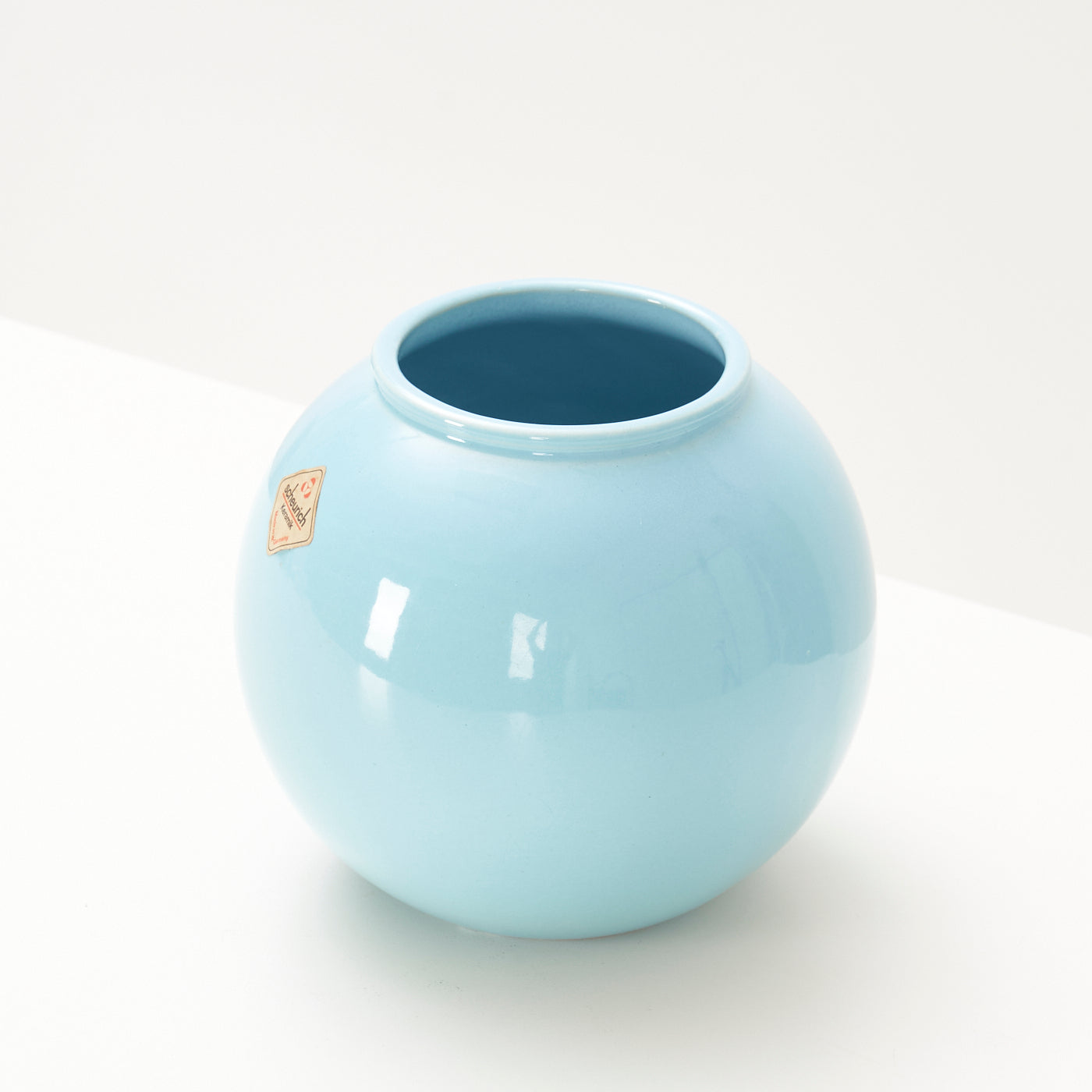 Turquoise Ceramic Vase by Scheurich, West Germany