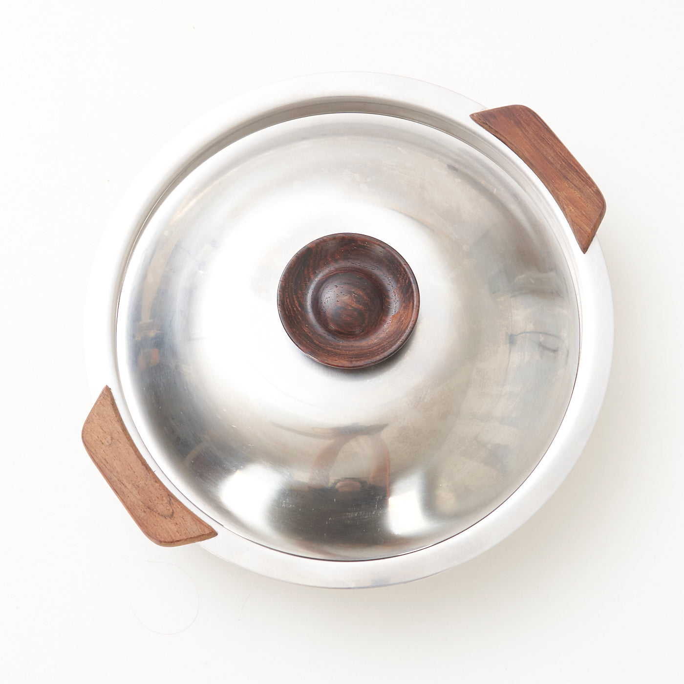 Stainless Steel & Rosewood Serving Dish by Stelton, Denmark