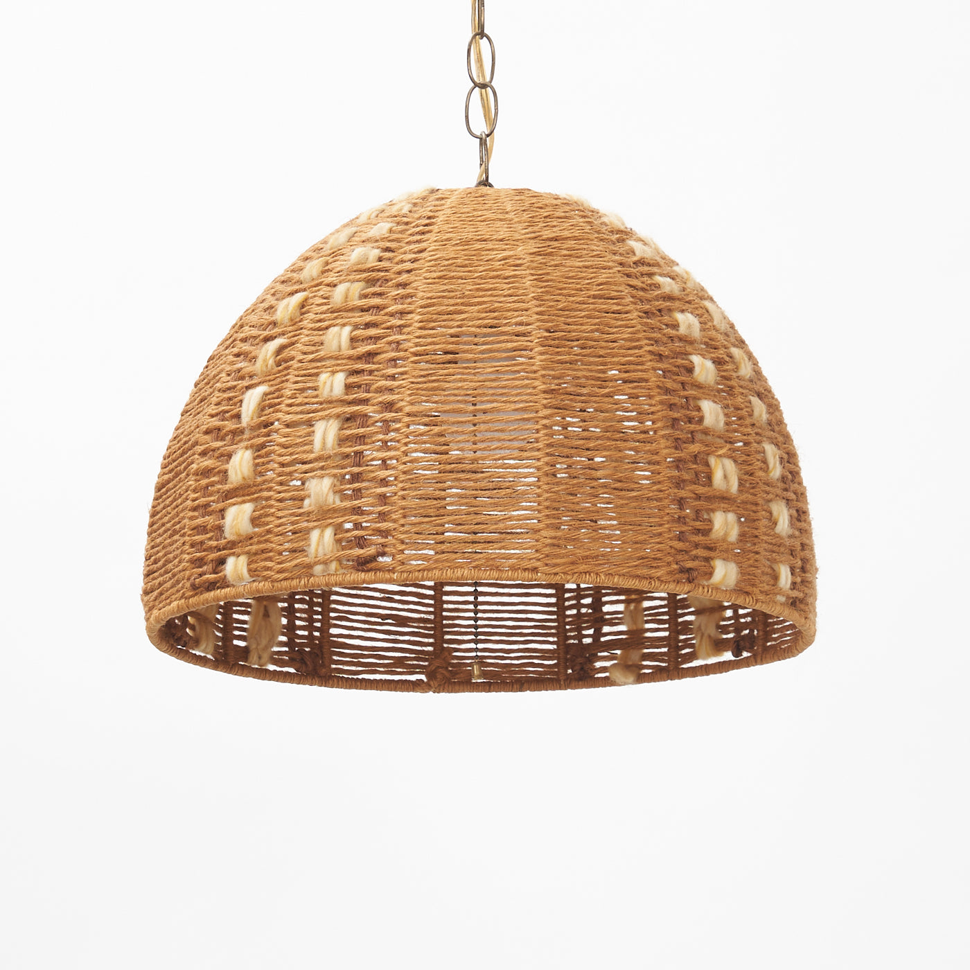 Vintage Jute Swag Lamp