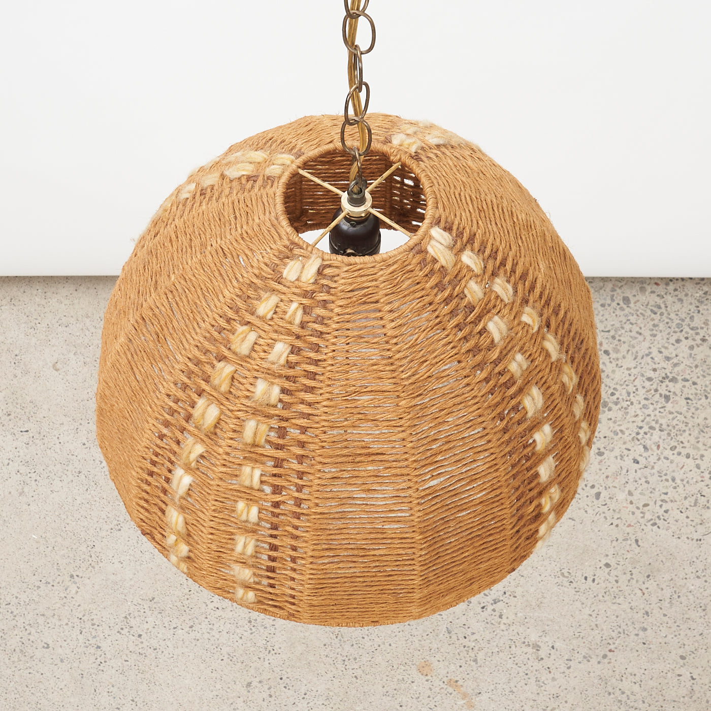 Vintage Jute Swag Lamp