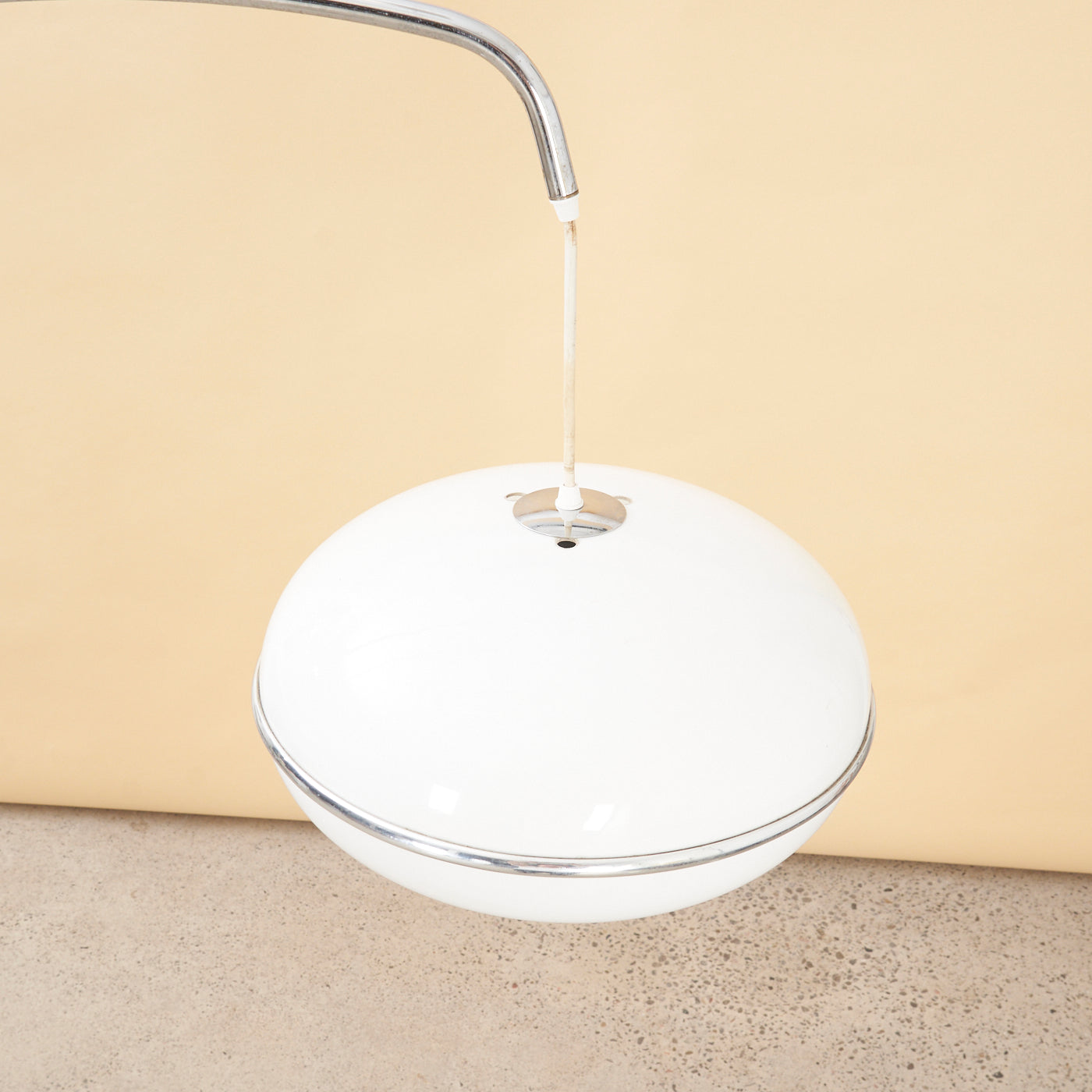 Chrome Arc Lamp w/ Acrylic Shade