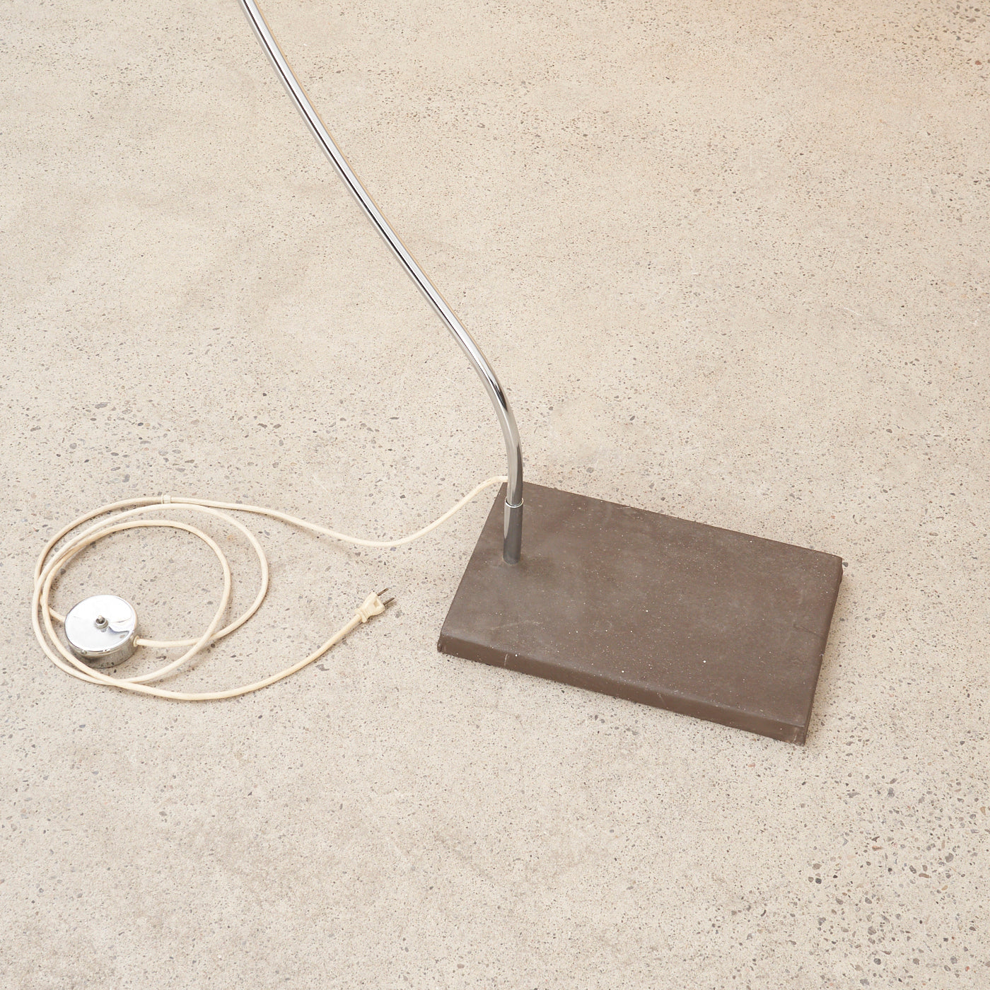 Chrome Arc Lamp w/ Acrylic Shade