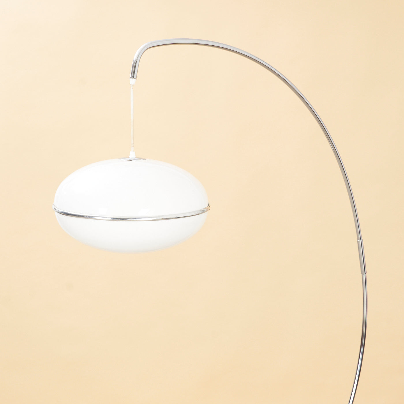 Chrome Arc Lamp w/ Acrylic Shade