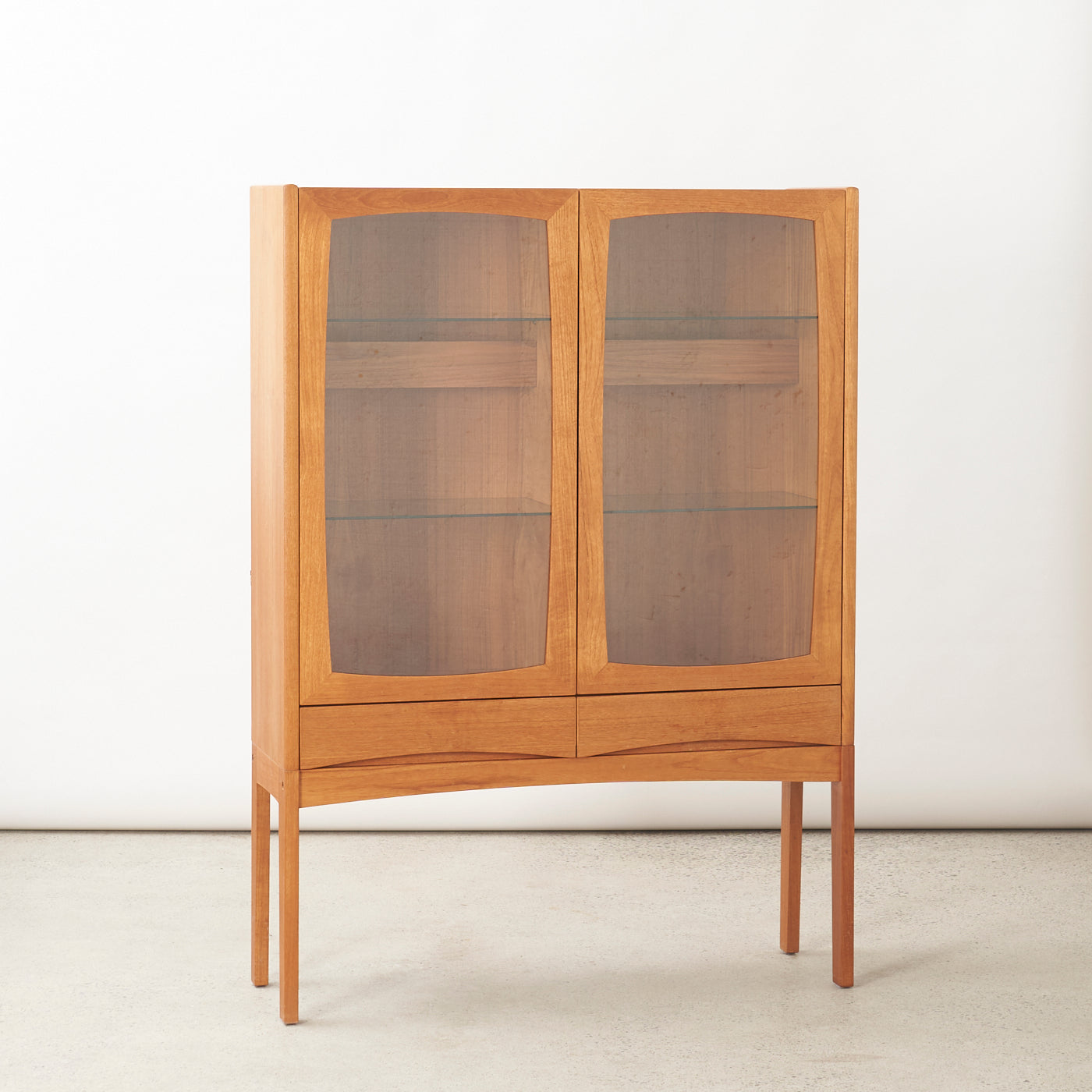 Teak Cabinet w/ Glass Doors