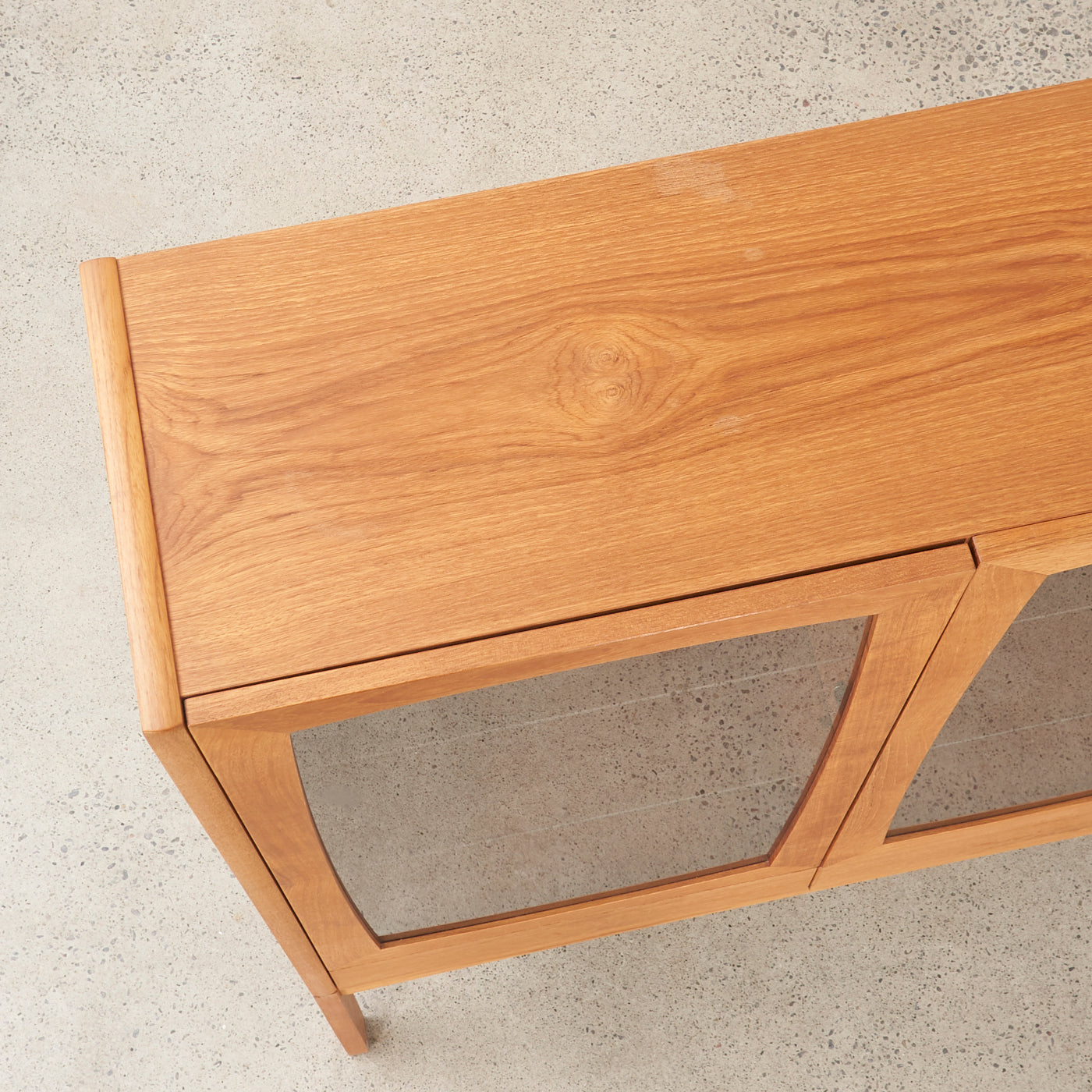 Teak Cabinet w/ Glass Doors