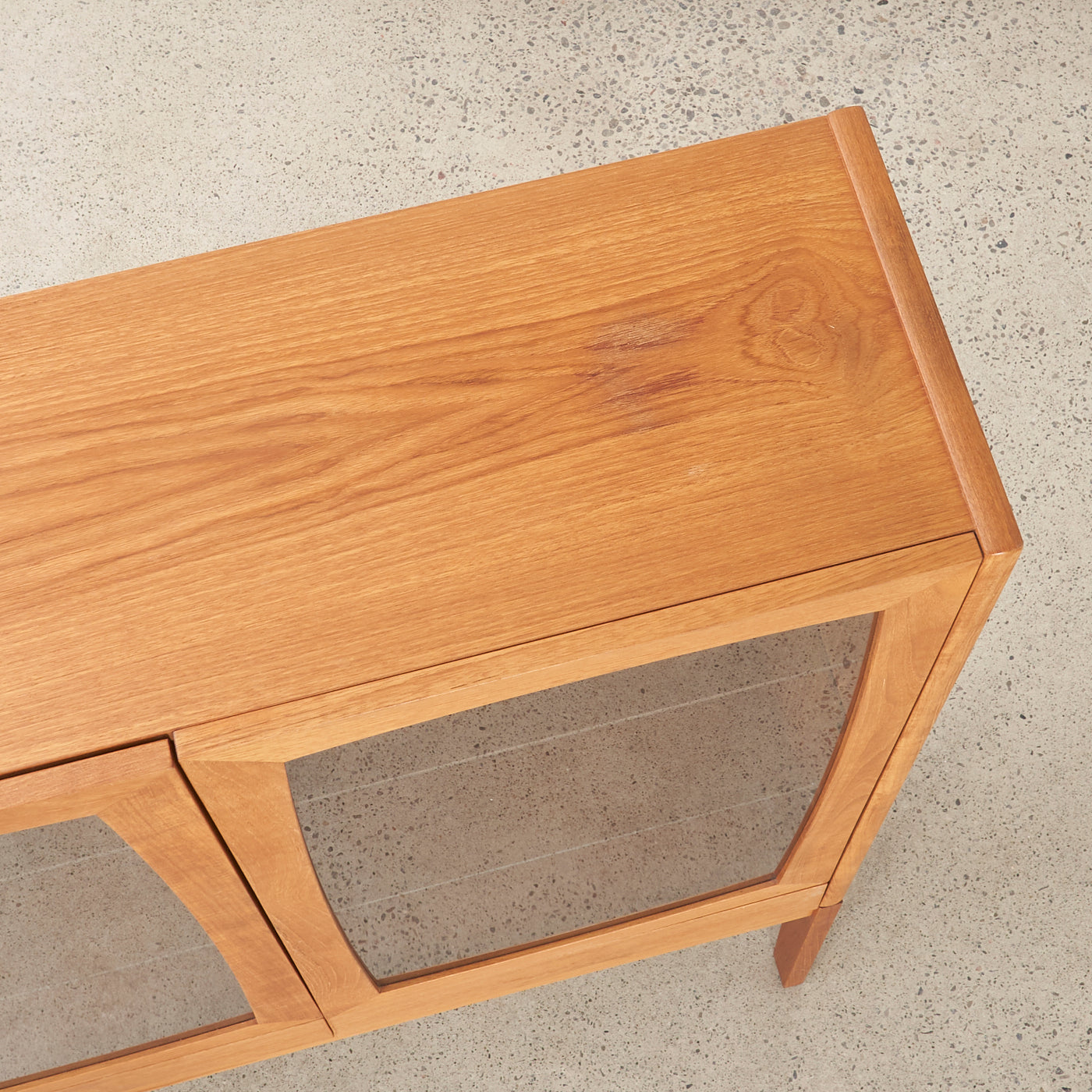 Teak Cabinet w/ Glass Doors