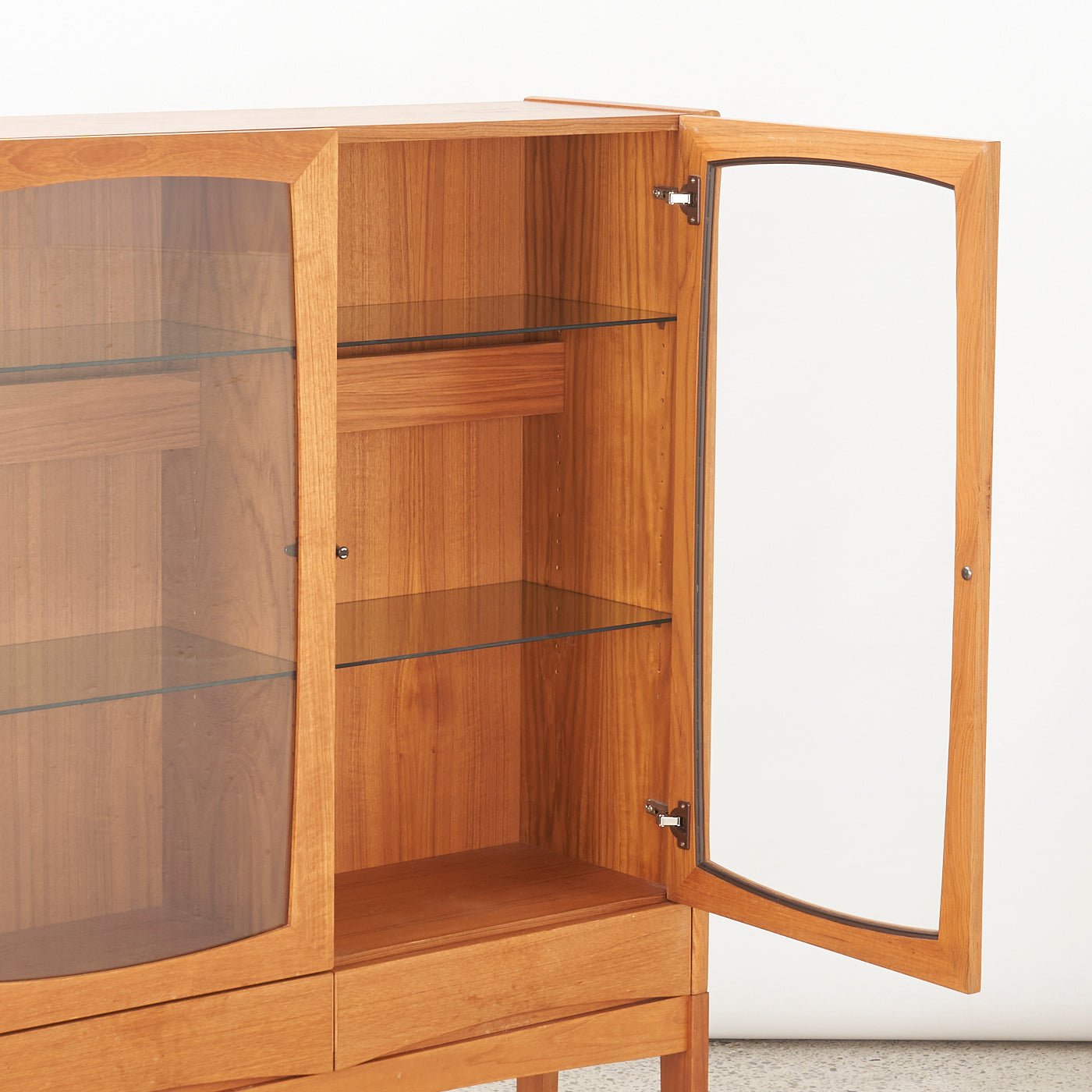 Teak Cabinet w/ Glass Doors
