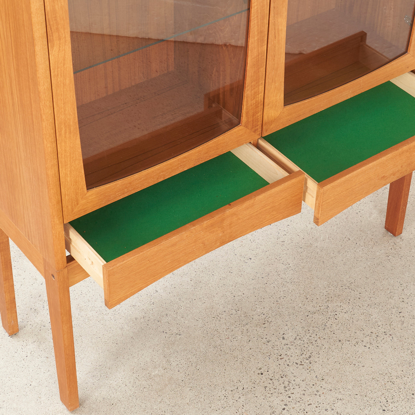 Teak Cabinet w/ Glass Doors