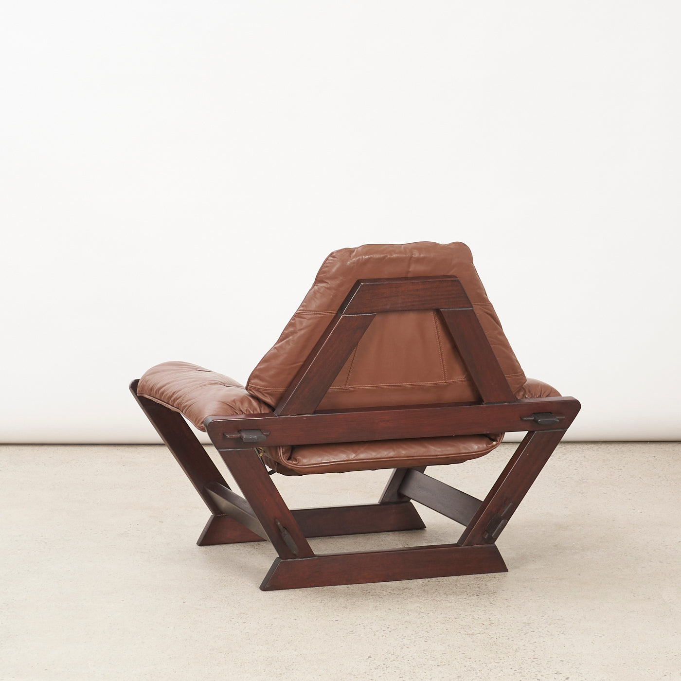Vintage Leather Lounge Chair by Moveis Corazza, Brazil