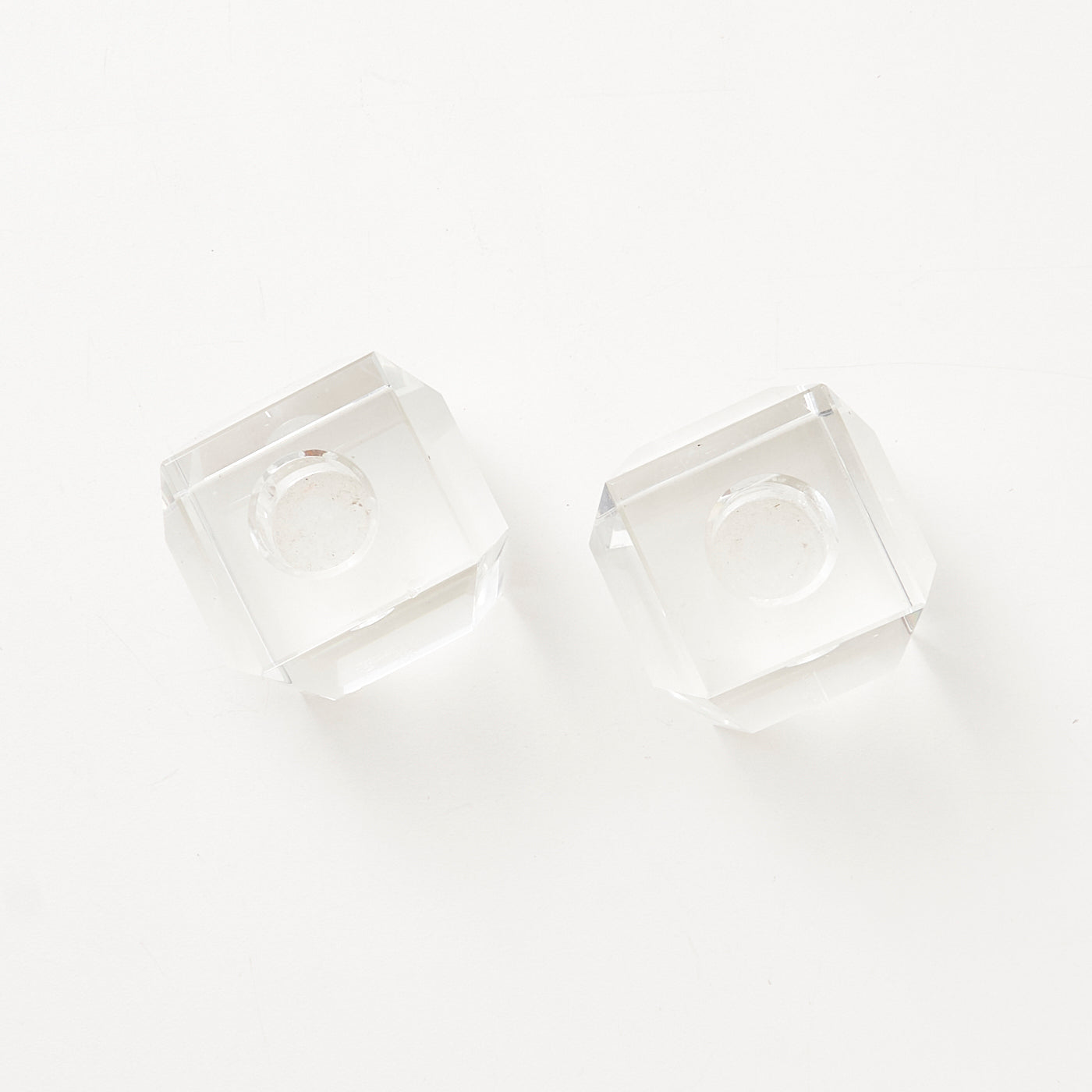 Pair of Crystal Candlesticks by Oleg Cassini