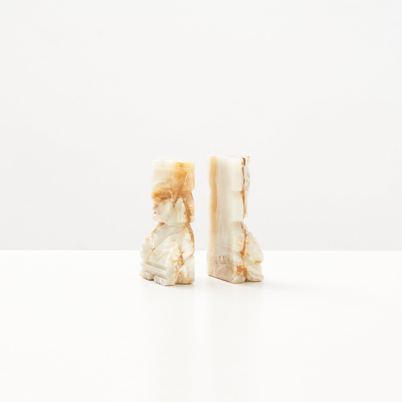 Vintage Onyx Aztec Bookends