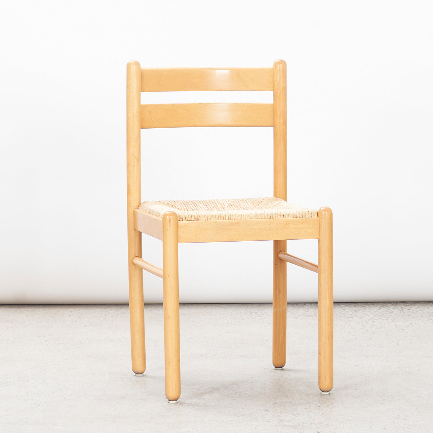 Set of 6 Birch Rush Chairs, Italy