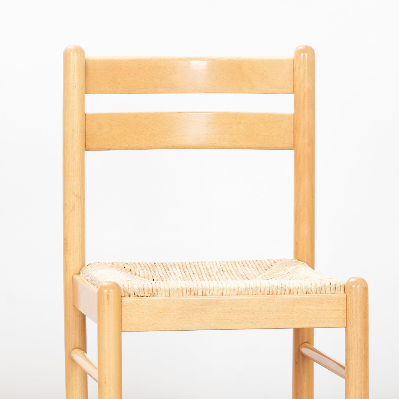 Set of 6 Birch Rush Chairs, Italy