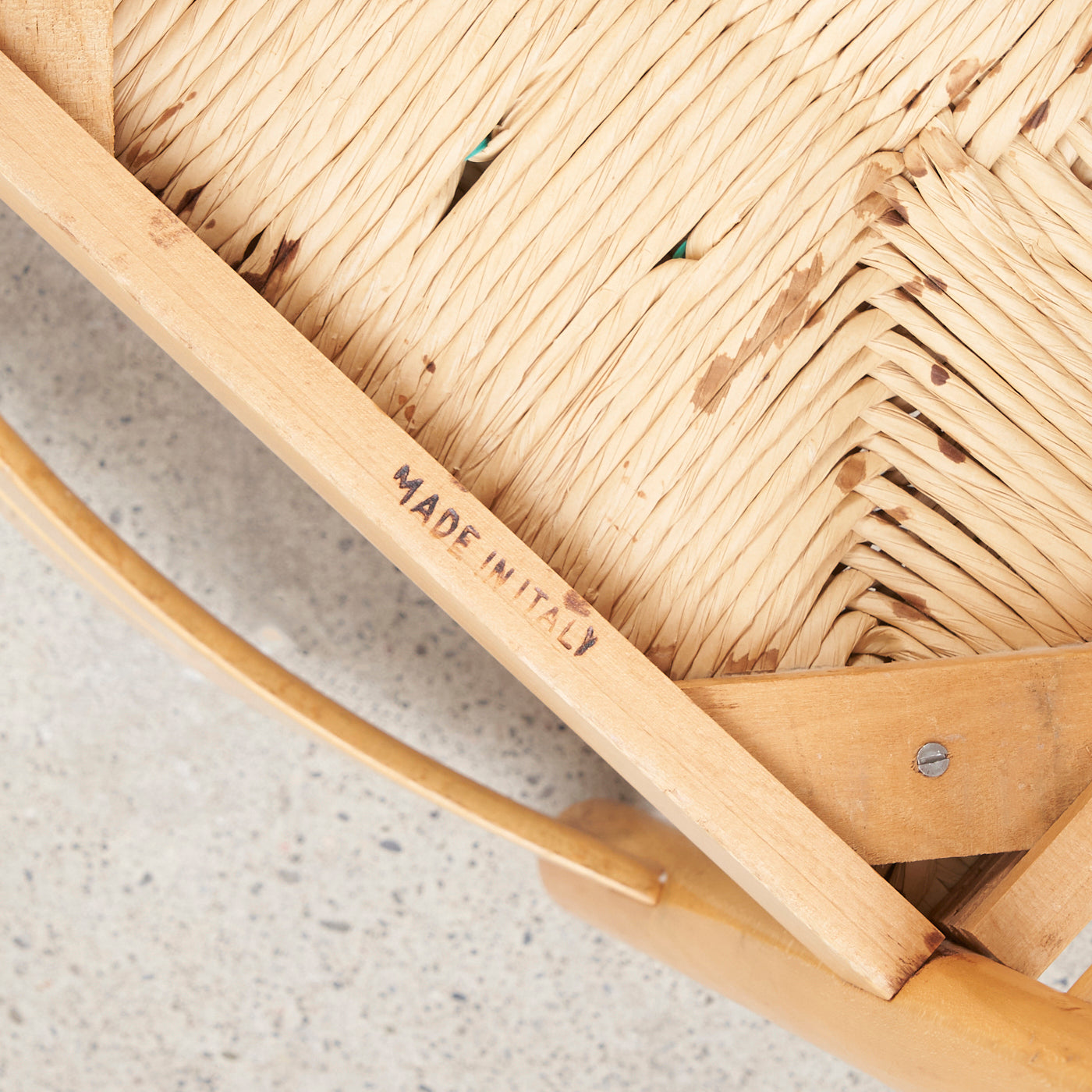 Set of 6 Birch Rush Chairs, Italy