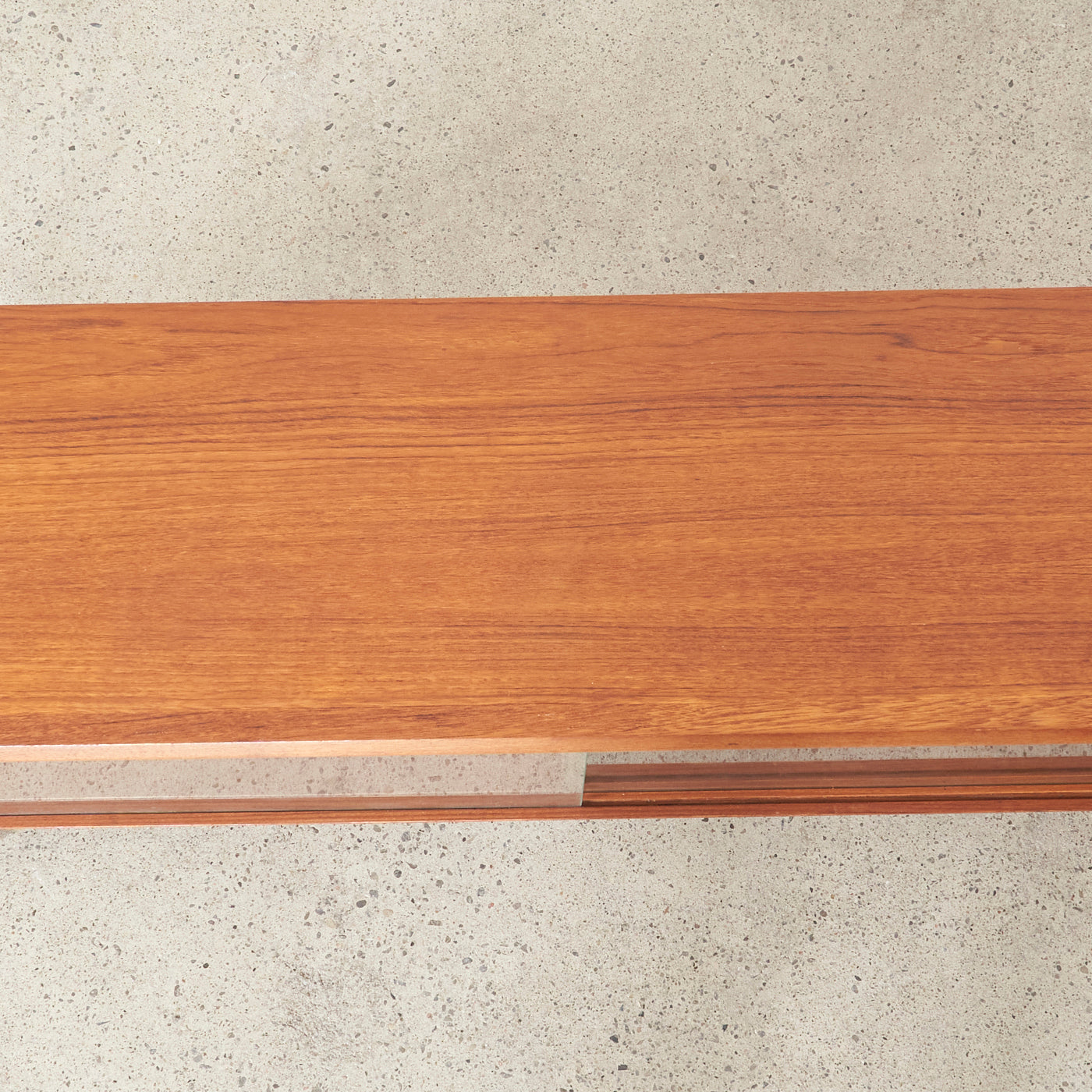 Teak Hutch w/ Sliding Glass Doors