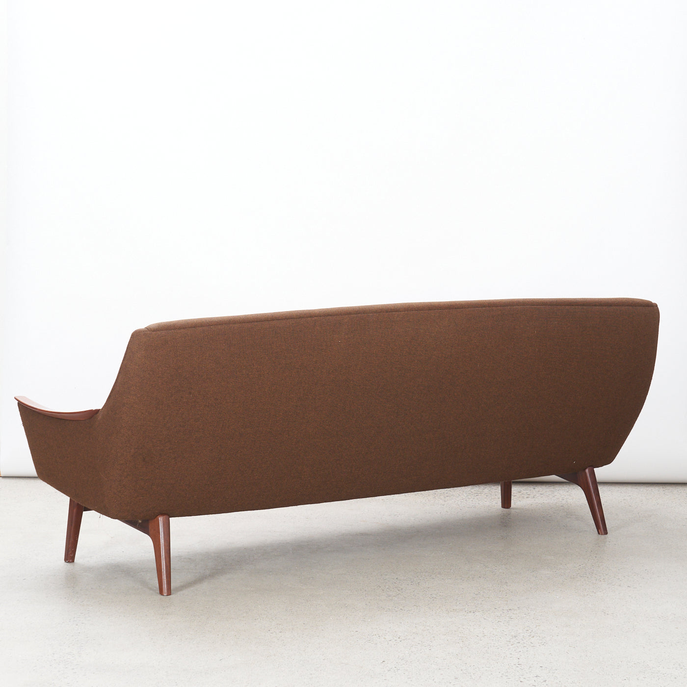 Upholstered Teak 4 Seater Sofa