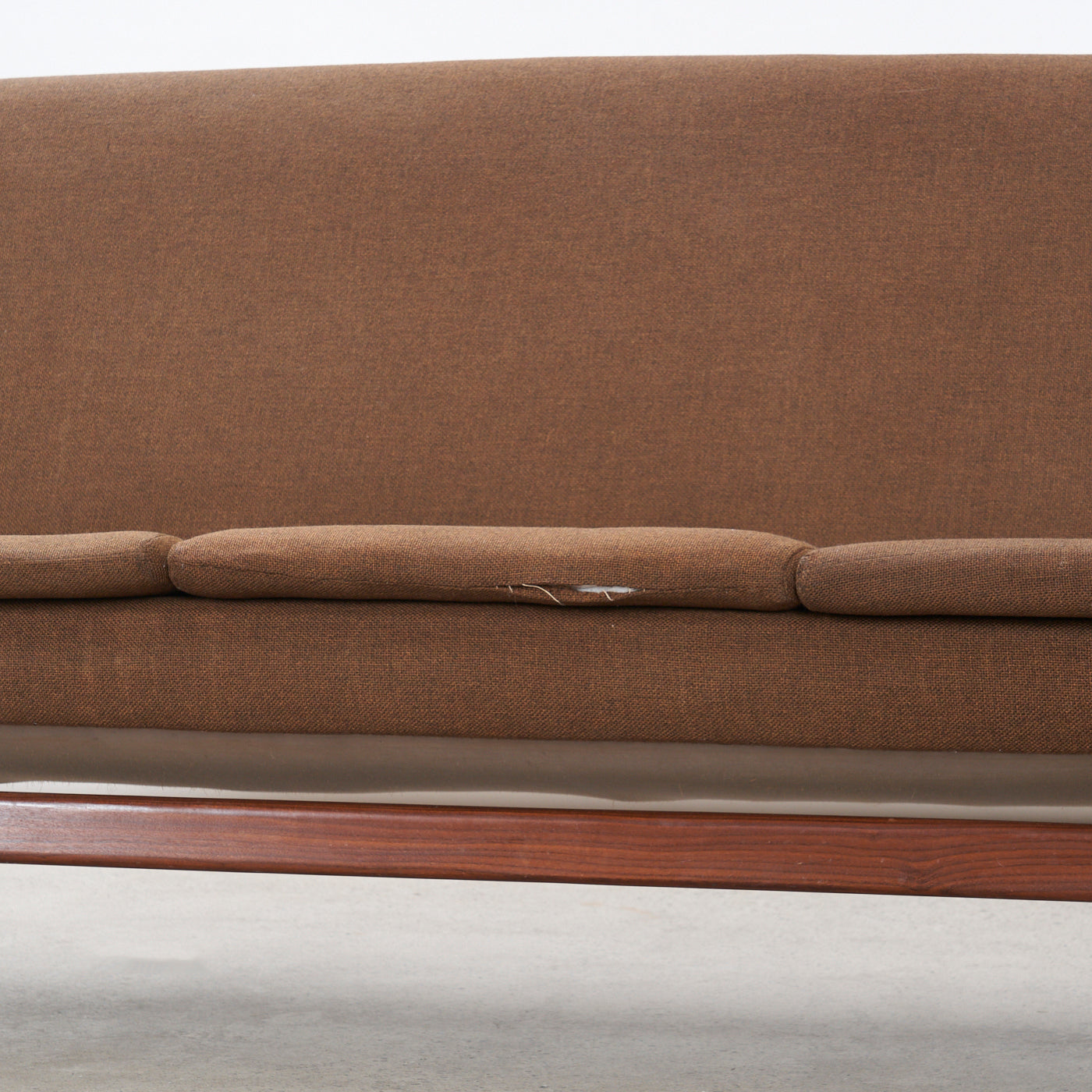 Upholstered Teak 4 Seater Sofa