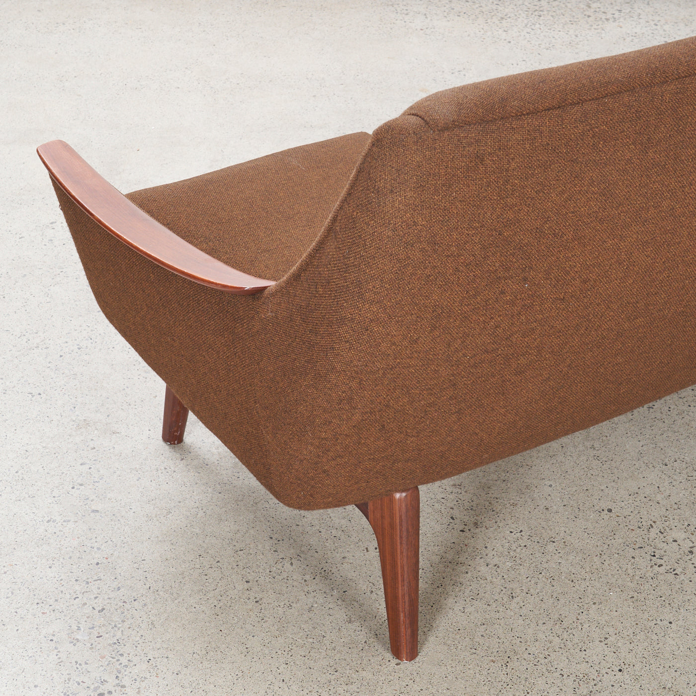 Upholstered Teak 4 Seater Sofa