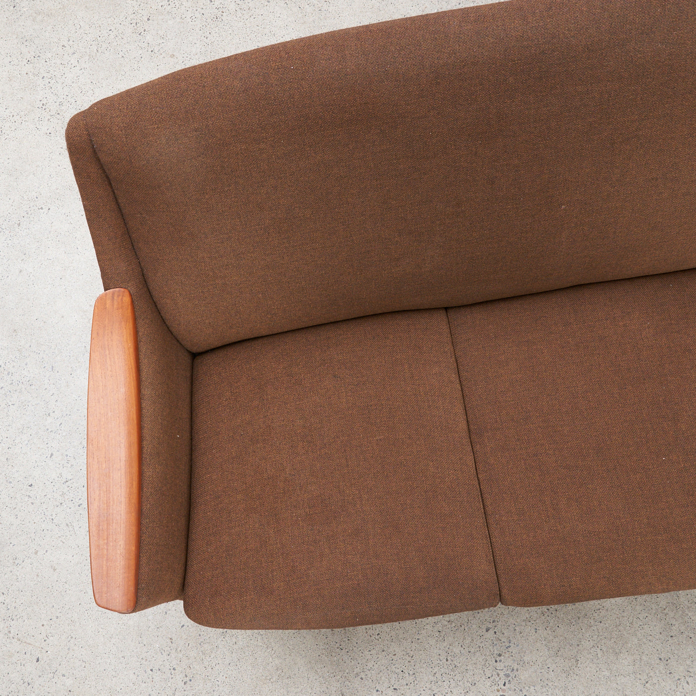Upholstered Teak 4 Seater Sofa
