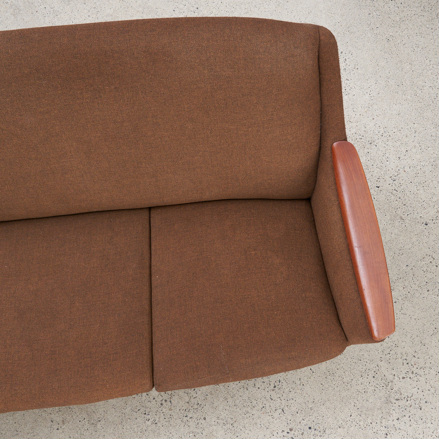 Upholstered Teak 4 Seater Sofa