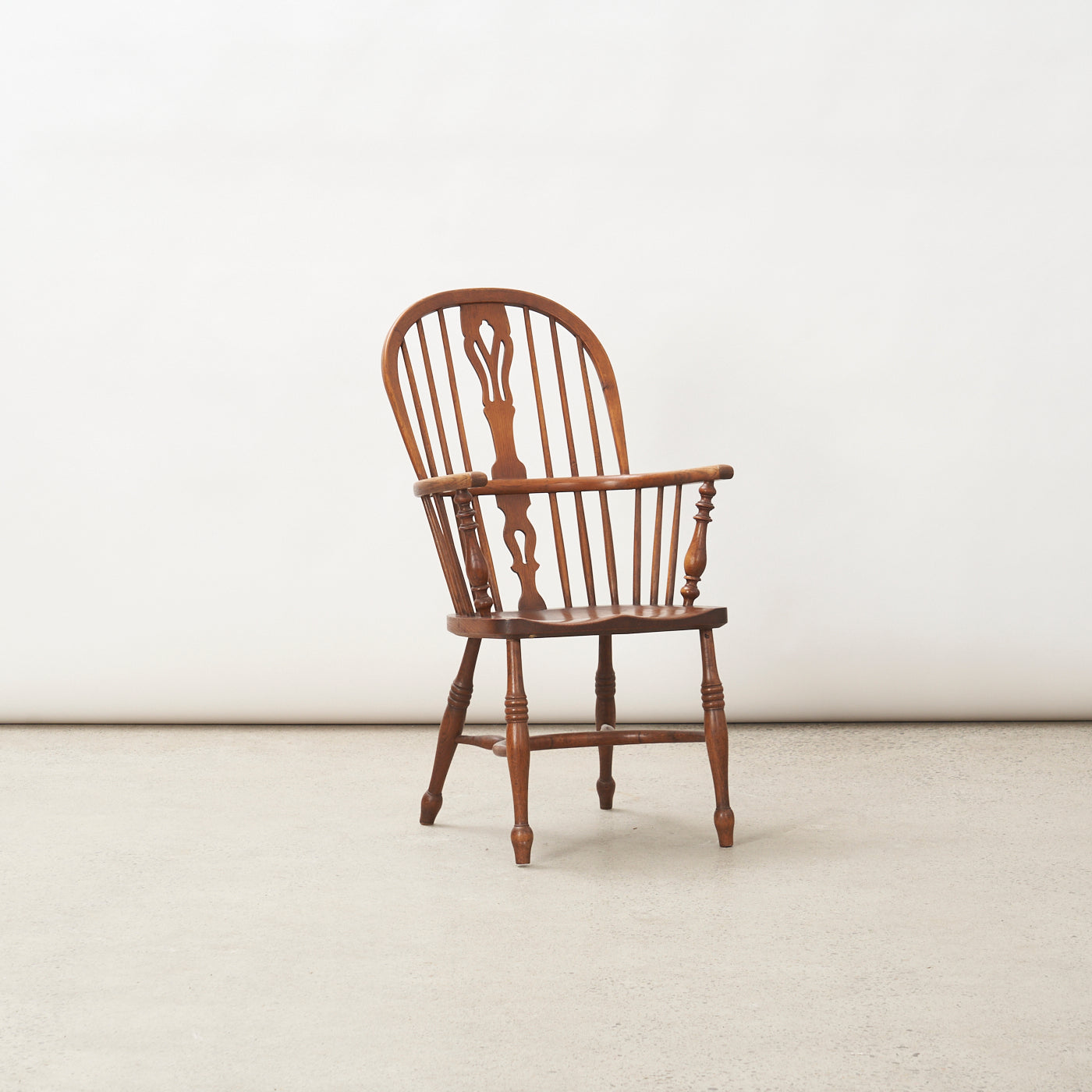 Set of 4 Vintage Oak Windsor Style Dining Chairs