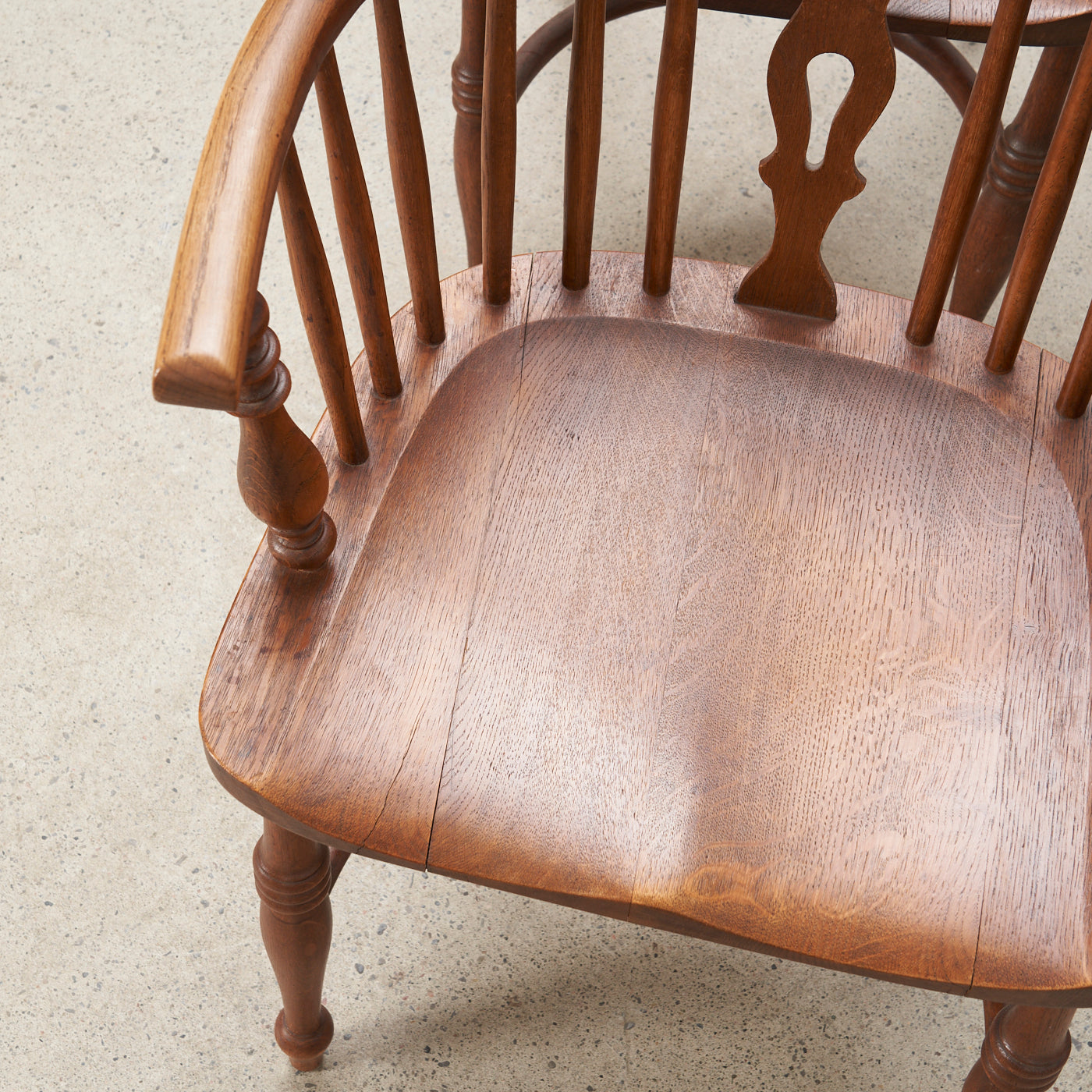 Set of 4 Vintage Oak Windsor Style Dining Chairs