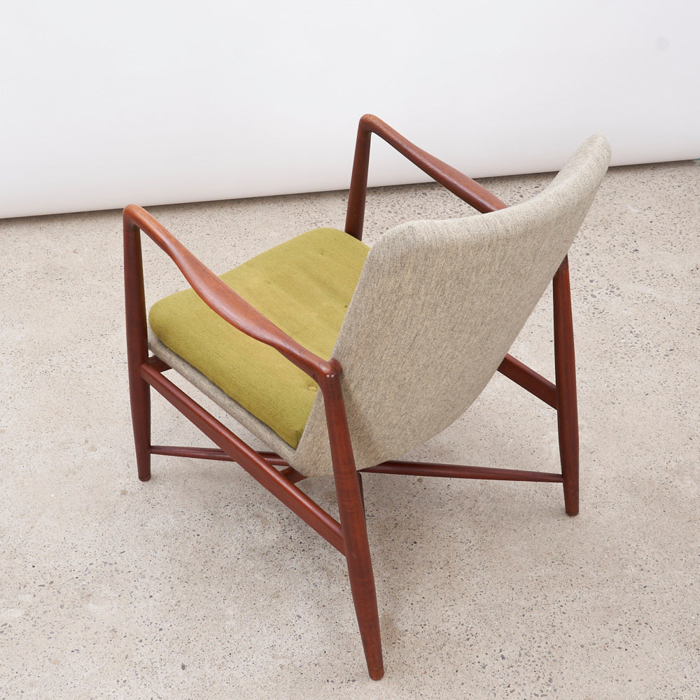 Teak 'Fireplace' aka 'B059' Lounge Chair by Finn Juhl for Bovirke, Denmark