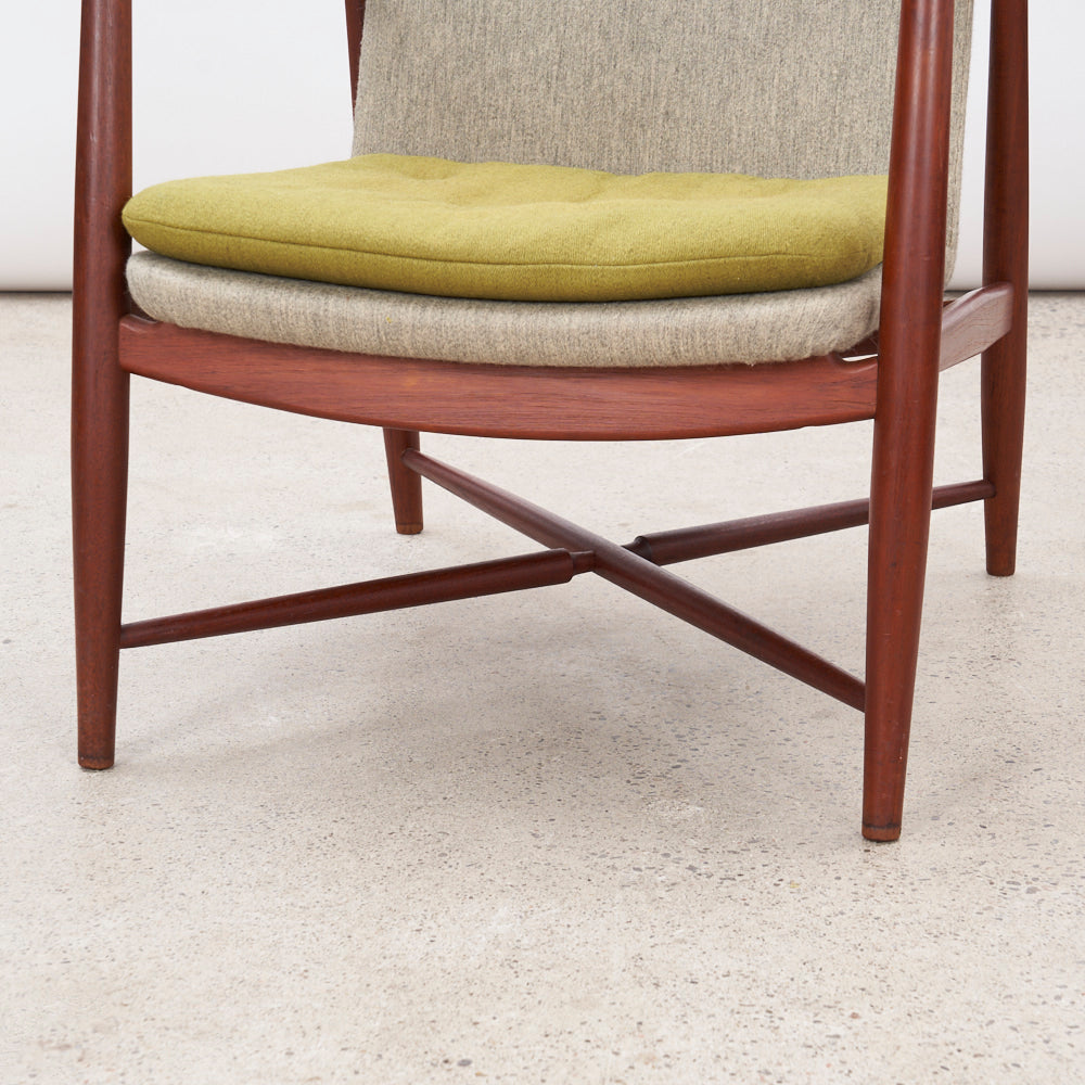 Teak 'Fireplace' aka 'B059' Lounge Chair by Finn Juhl for Bovirke, Denmark