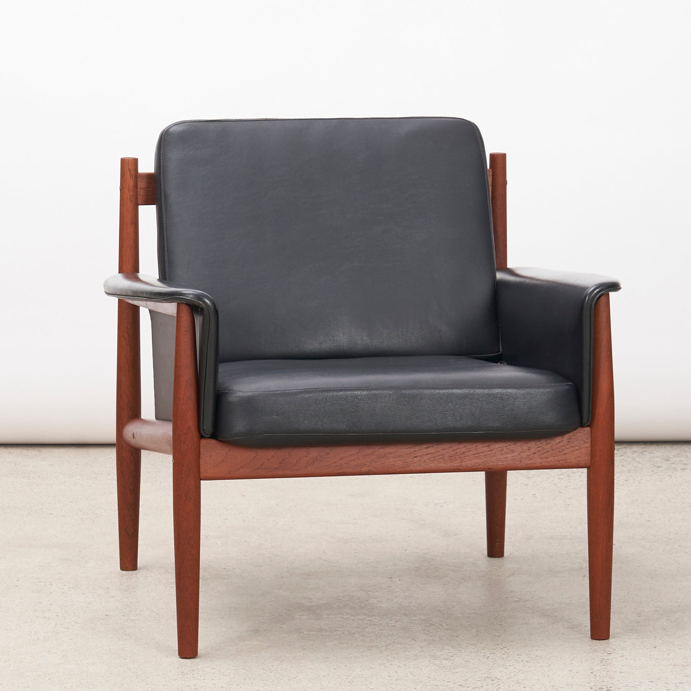 Teak & Vinyl Lounge Chair by Grete Jalk for France & Søn, Denmark