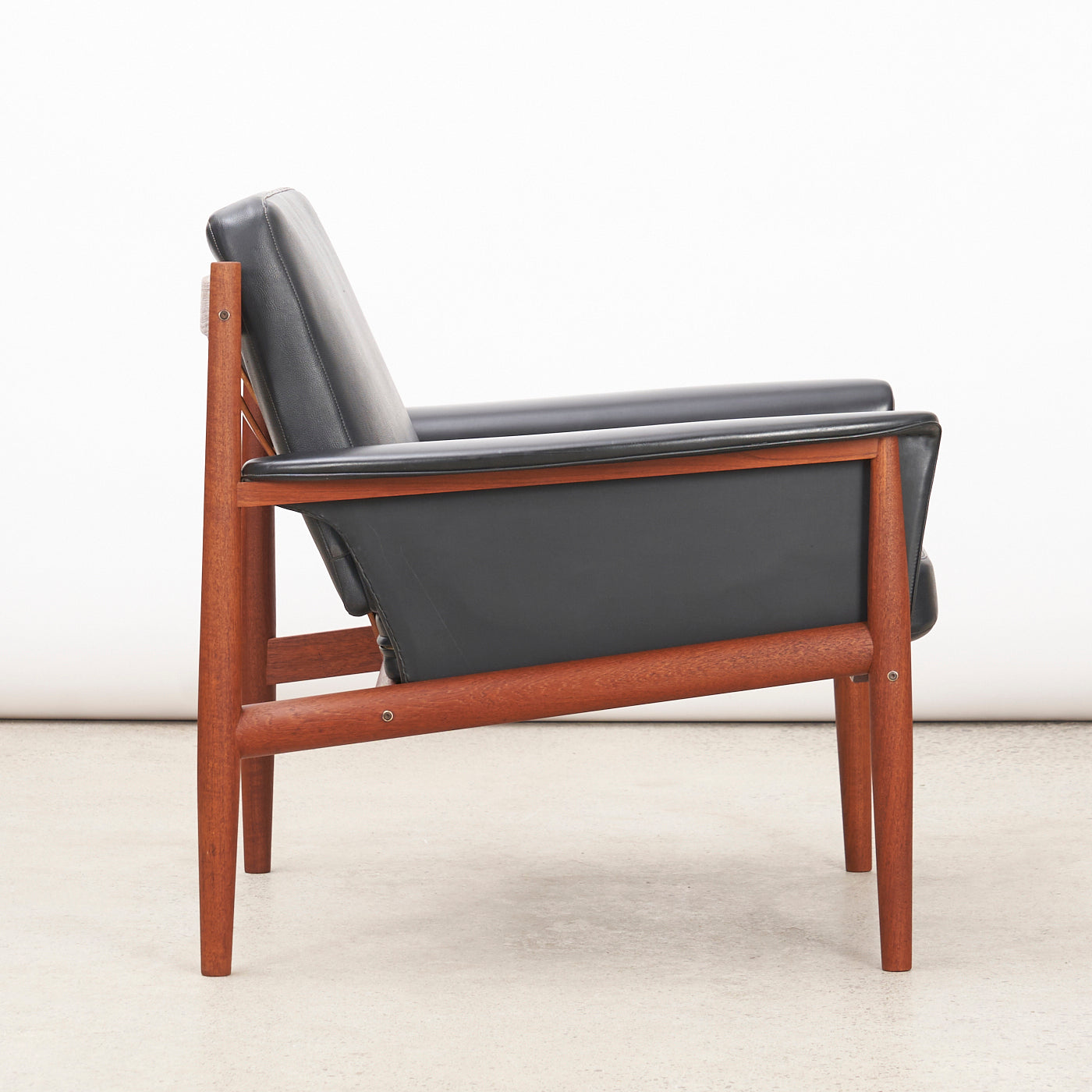 Teak & Vinyl Lounge Chair by Grete Jalk for France & Søn, Denmark