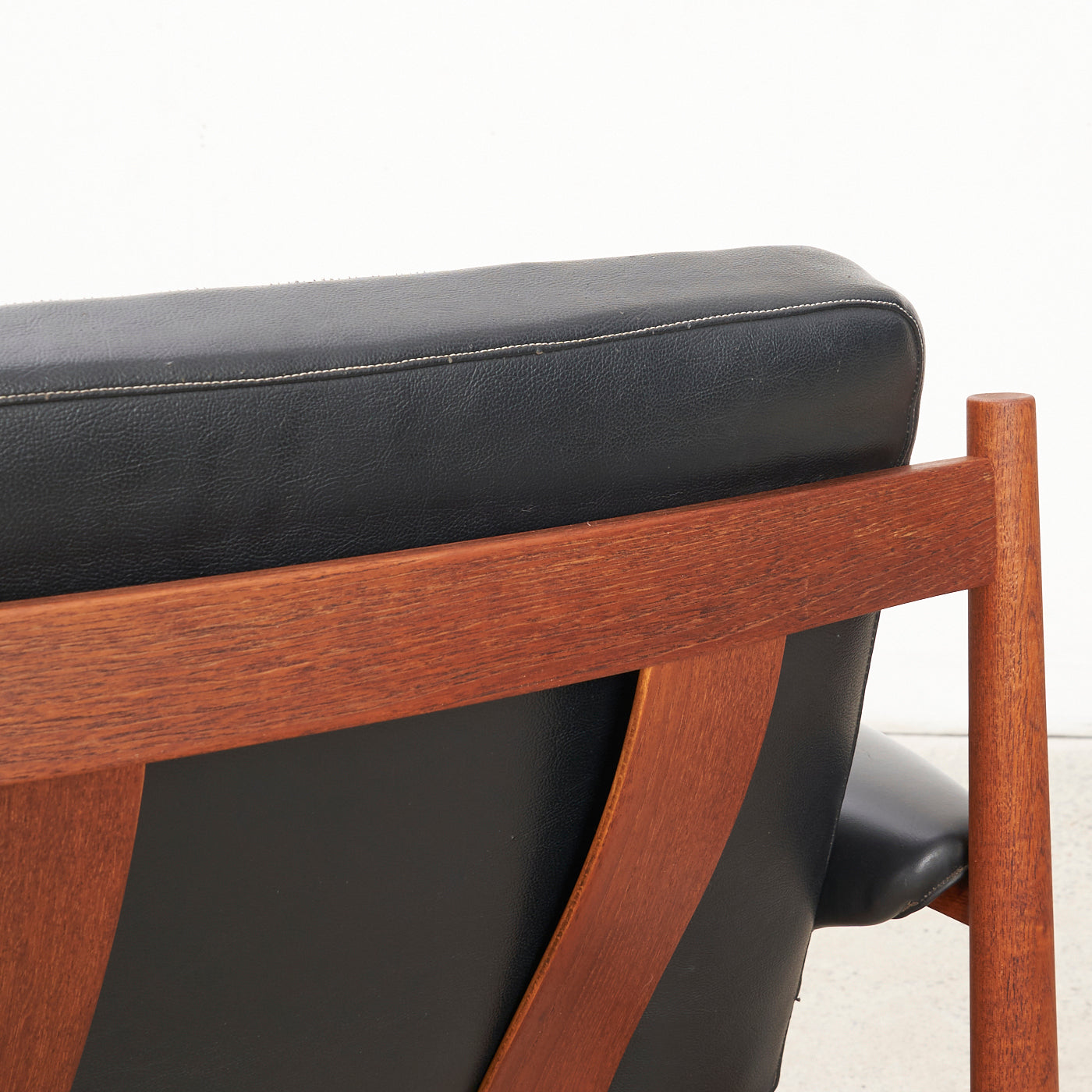 Teak & Vinyl Lounge Chair by Grete Jalk for France & Søn, Denmark