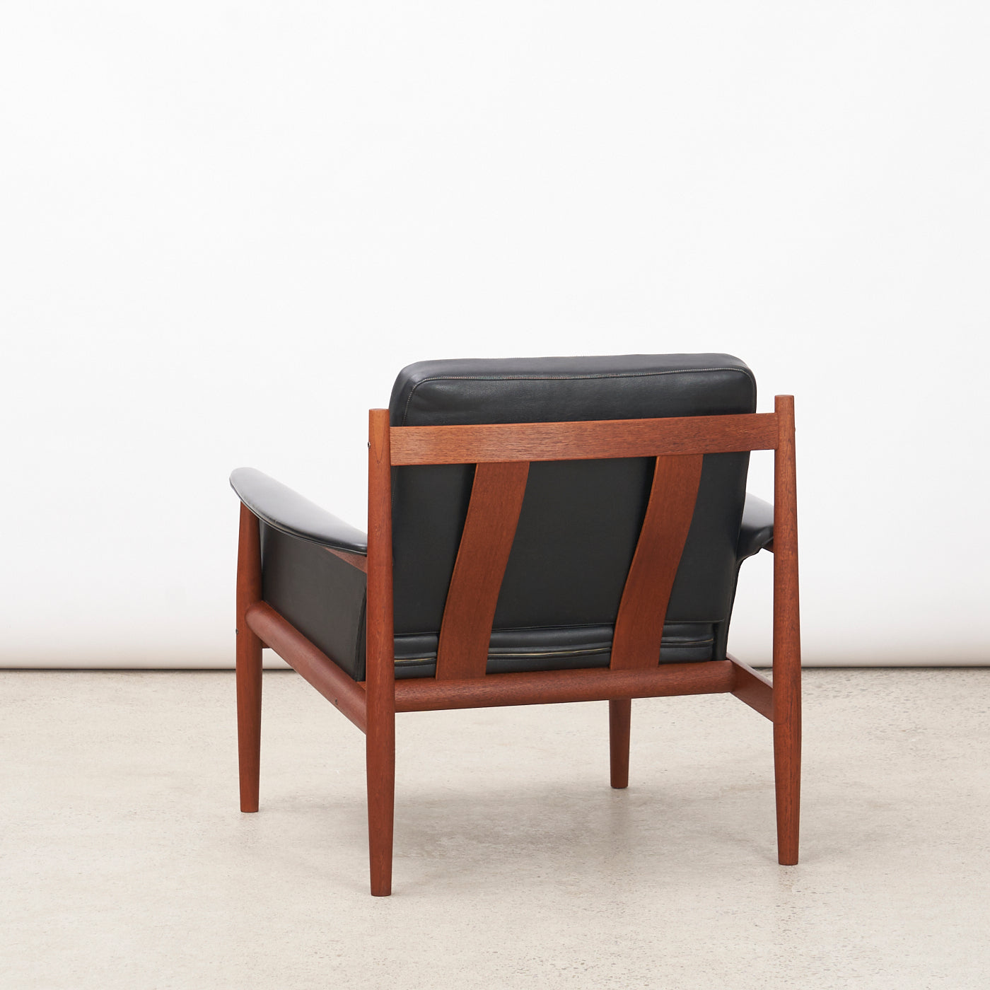 Teak & Vinyl Lounge Chair by Grete Jalk for France & Søn, Denmark