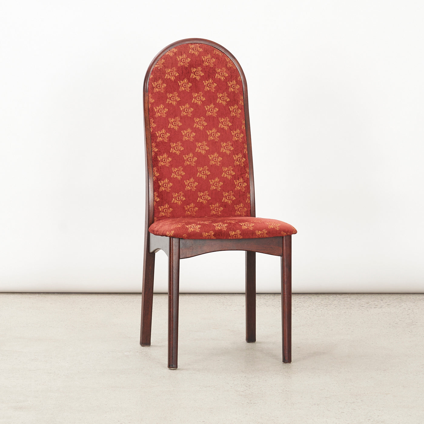 Single Rosewood High Back Dining Chair by Svegards, Sweden