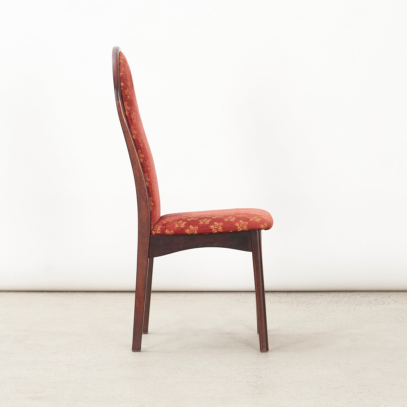Single Rosewood High Back Dining Chair by Svegards, Sweden
